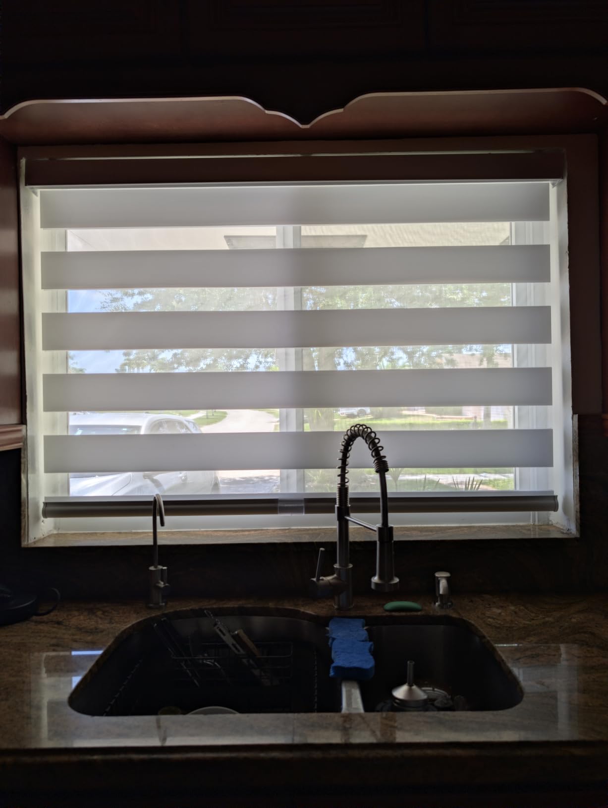 AOSKY Cordless Zebra Blinds for Indoor Windows, 34