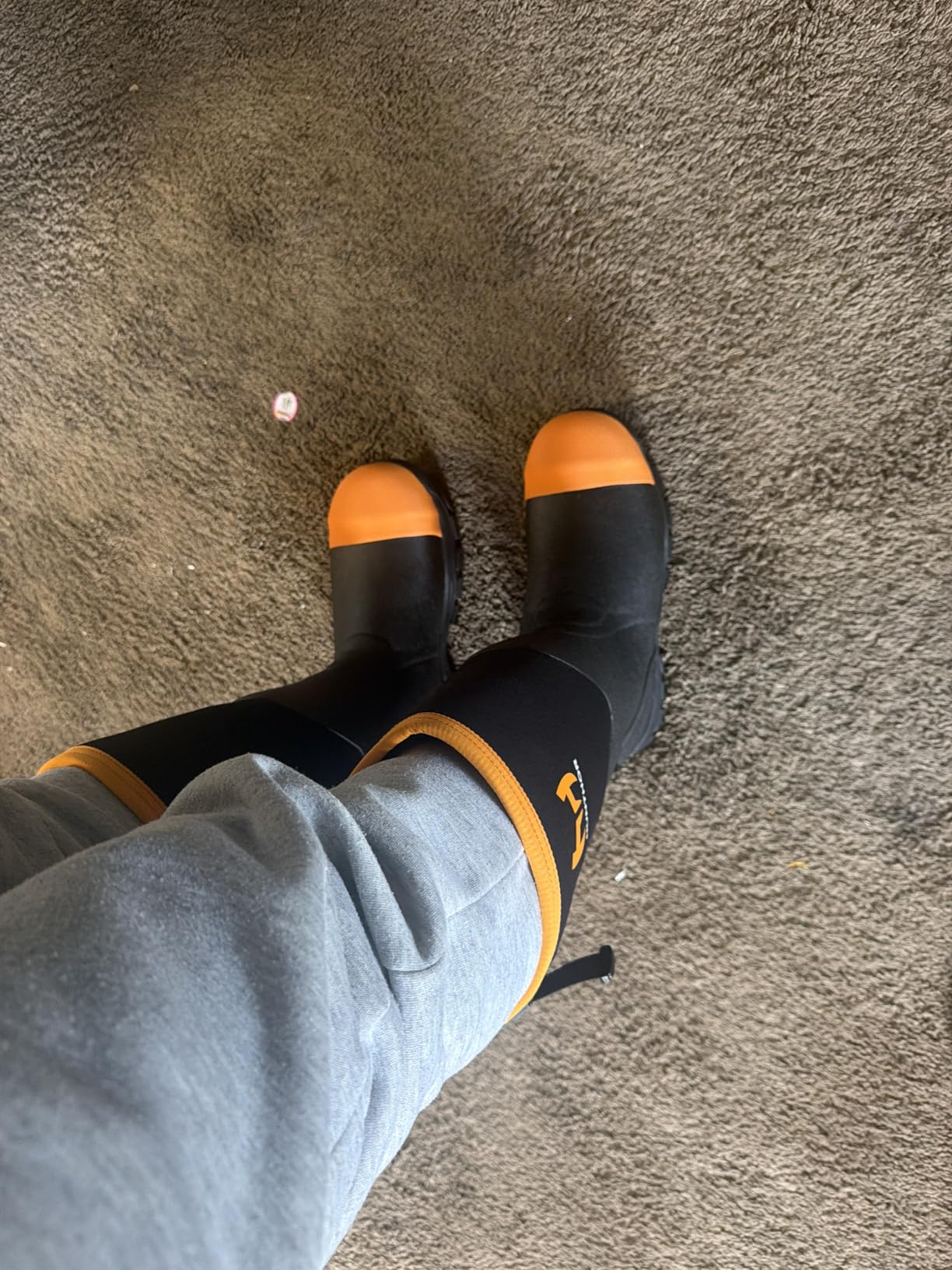 Rubber Work Boots for Men with Steel Toe, Waterproof Hunting Boots customer photo 1