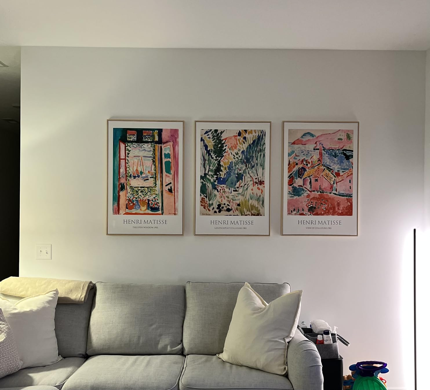 Large Framed Matisse Wall Art for Living room, 3 Piece Colorful Abstract Canvas Artwork for Walls, Retro Vintage Big Matisse Famous Landscape Paintings Prints Pictures for Hallway Home Office 24x36 customer photo 2