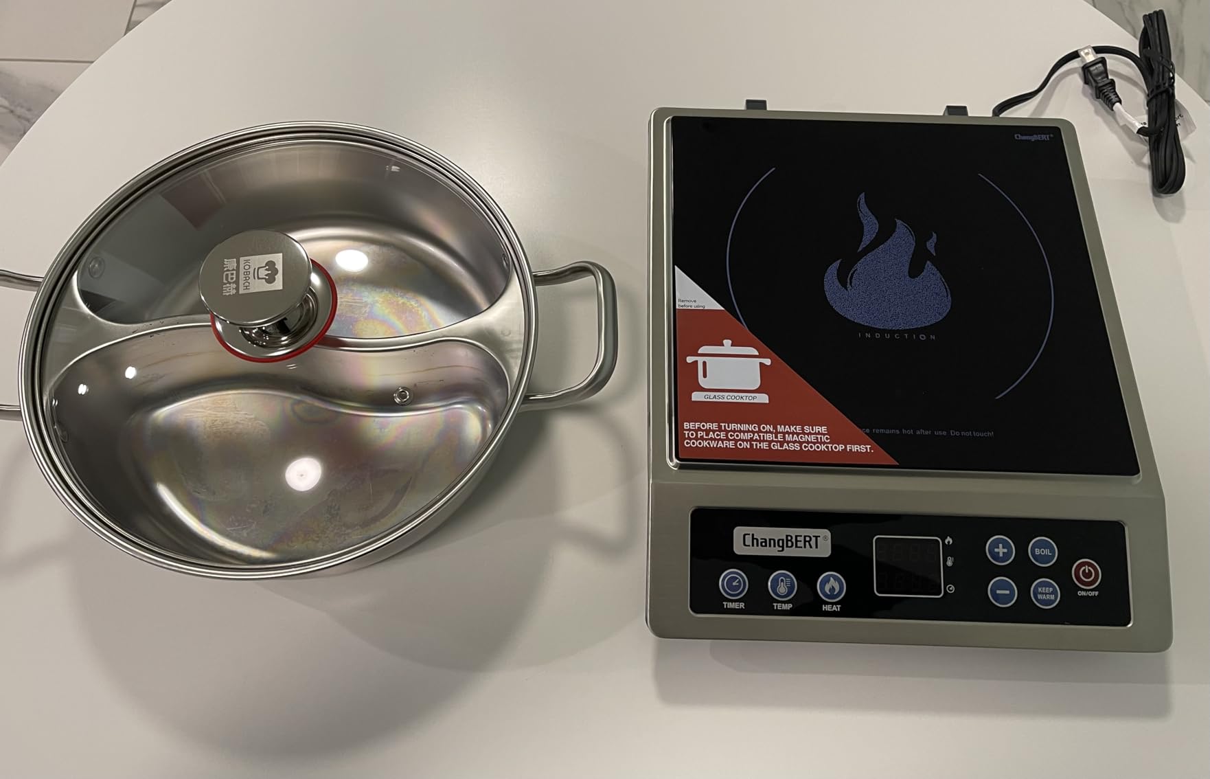ChangBERT Portable Induction Cooktop Enhanced Version, One-Click Max Power 1800W Large Heating Coil Burner, Precise Temperature Control, NSF Certified Commercial Grade Low Noise Hot Plate customer photo 2