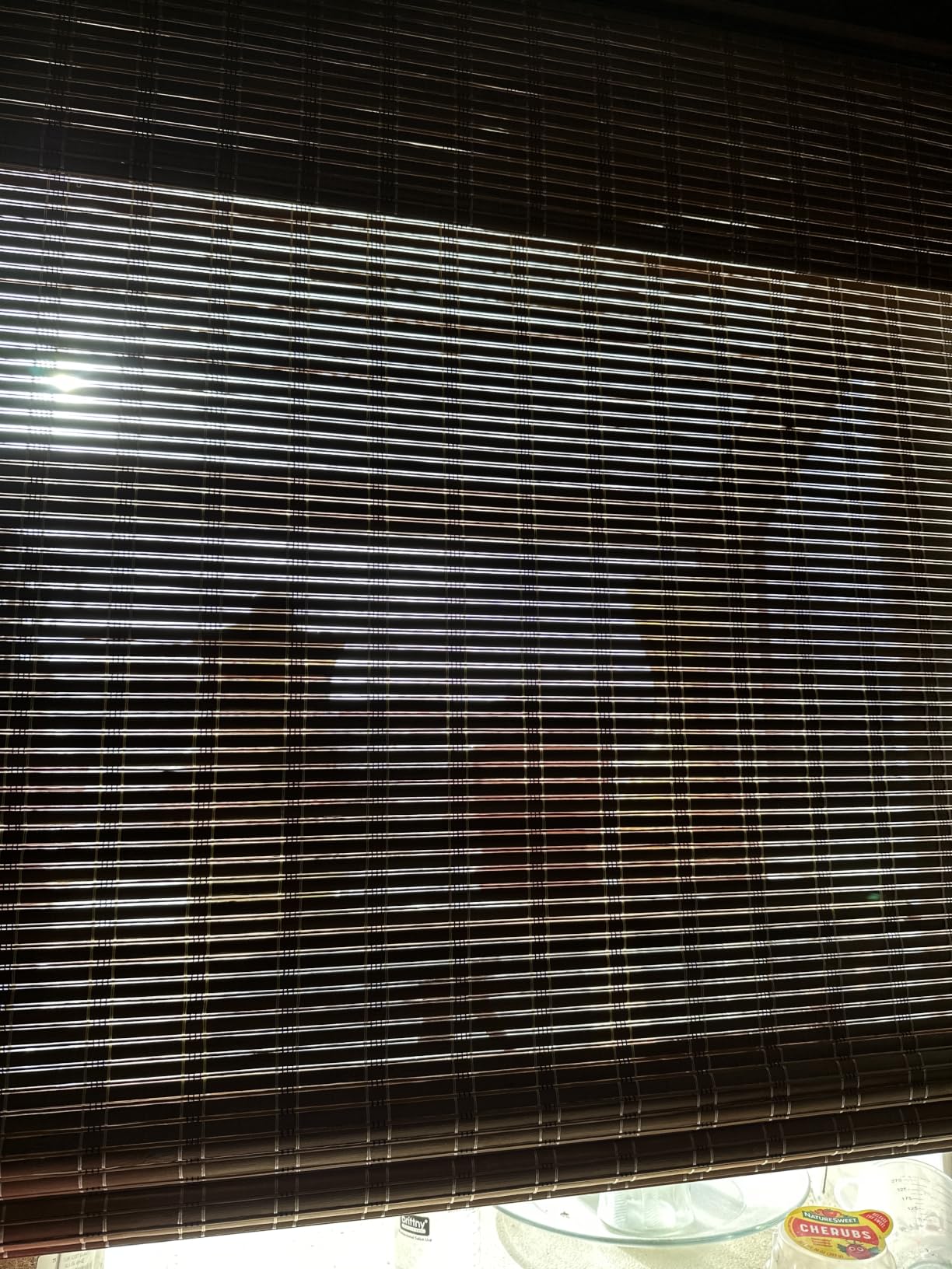 LazBlinds No Drill Cordless Bamboo Roman Shades, 46