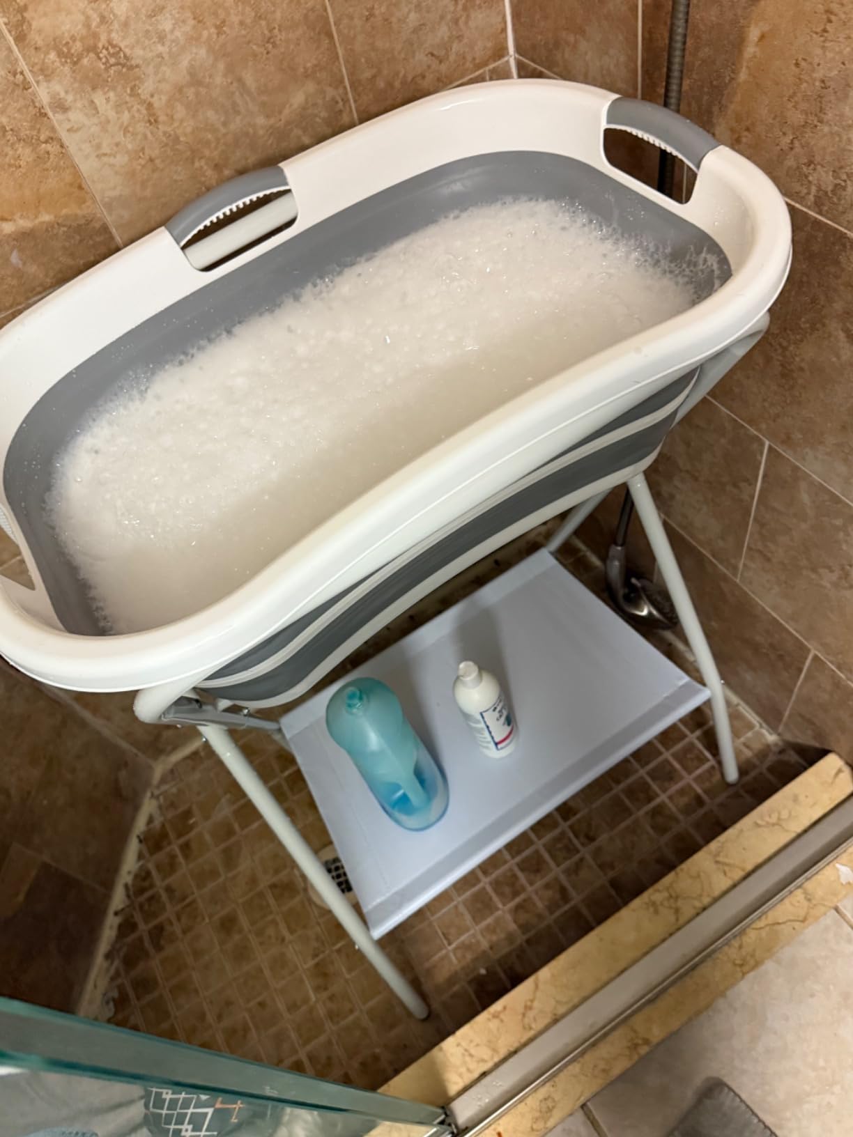 Portable Dog Bath Tub and Dog Washing Station, Collapsible Elevated Pet Tub for Bathing, Showering, Grooming, Pet Bathing Basin for Small to Medium Dogs, Cats and Other Pets (Built-in Drainage System) customer photo 2