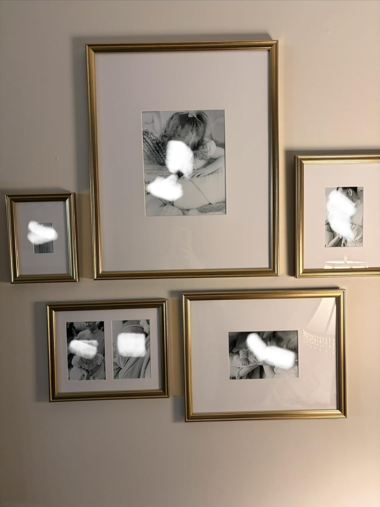 Kate and Laurel Adlynn Traditional Picture Frame Set, Set of 5, Varying Sizes, Vintage Gold, Classic Wall Frame Set Collection with Hanging Template for Gallery Wall Picture Frame Display customer photo 1