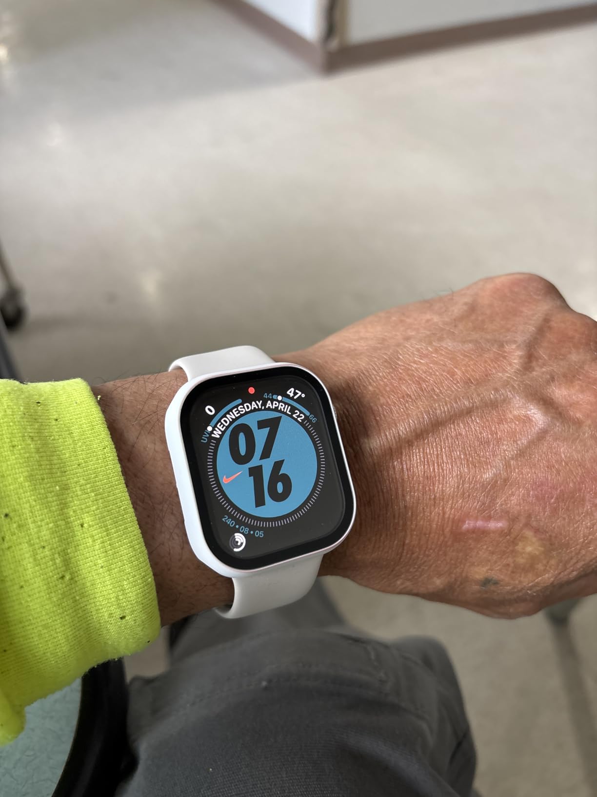 Apple Watch Series 10 [GPS 46mm case] Smartwatch with Silver Aluminum Case with Denim Sport Band - M/L. Fitness Tracker, ECG App, Always-On Retina Display, Water Resistant customer photo 1
