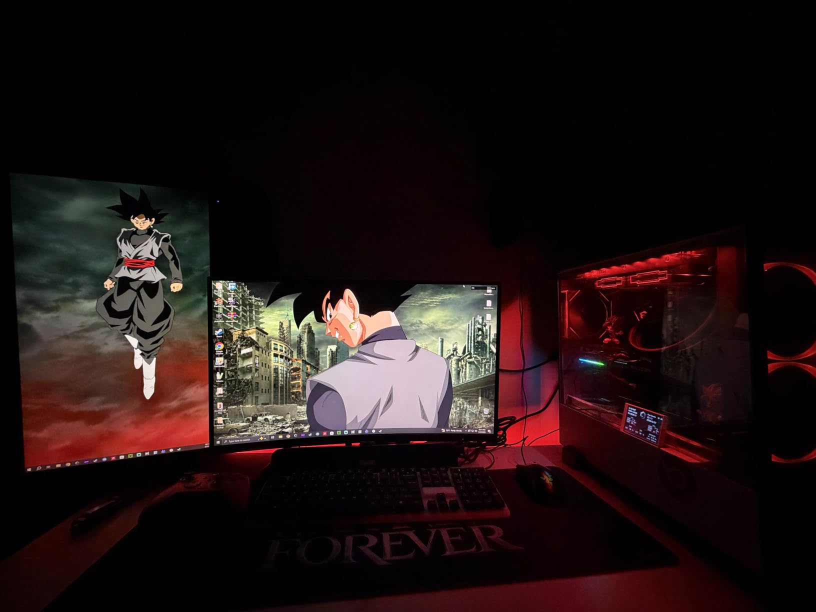 WALI Adjustable Dual Monitor Arm for 13-32 inch Screens, 22 lbs per Arm | Dual Monitor Stand for Desk, Full Motion with Tilt, Swivel, Rotation, C-Clamp and Grommet Base, VESA 75/100mm (GSMP002N), Black customer photo 2