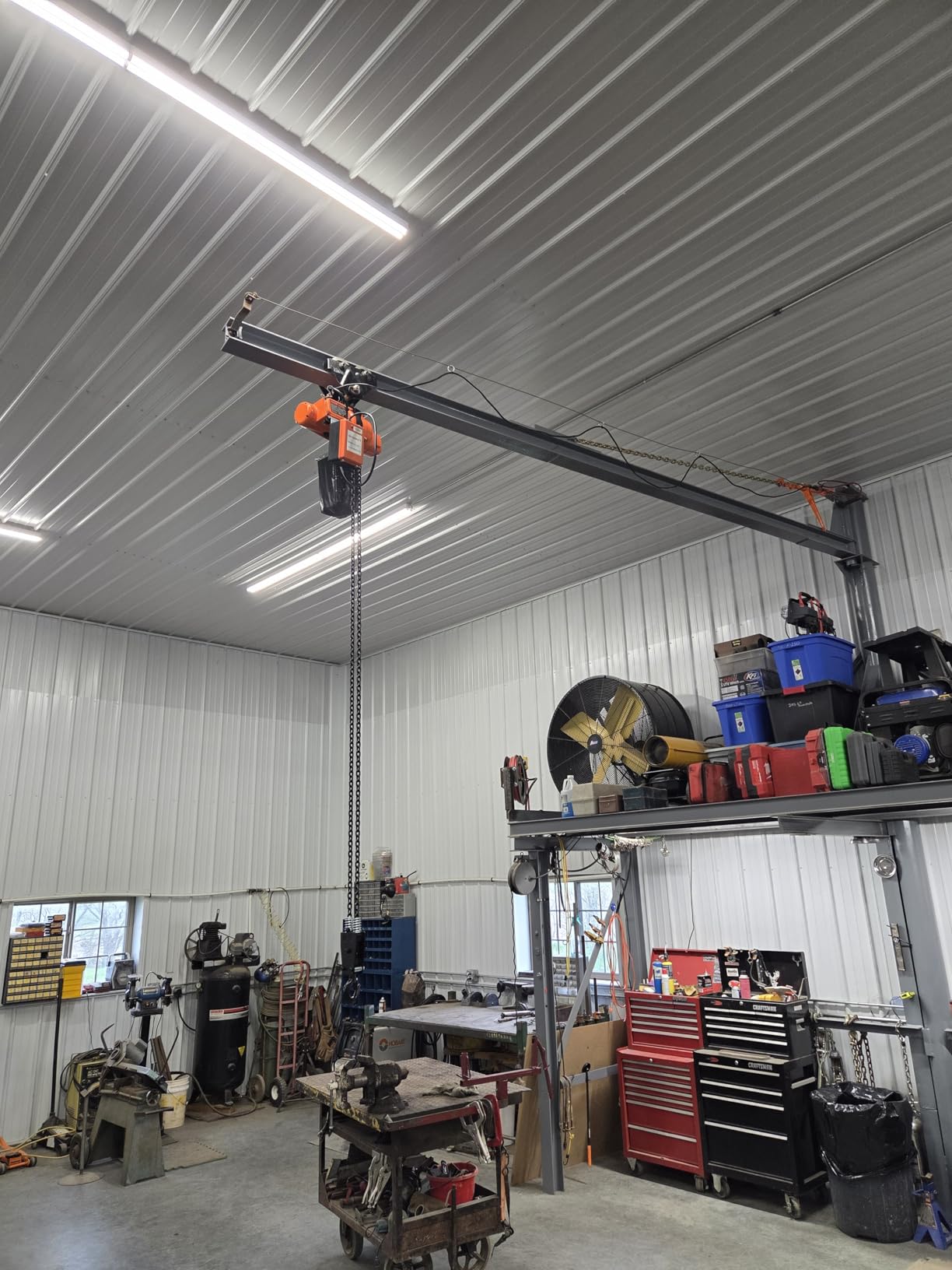 VEVOR Electric Chain Hoist 2200 lbs 20 ft Lift Single Phase Overhead Crane, | with Chain, 328 ft Wireless & 15 ft Wired Remote Control, 110V, Copper Motor, Emergency Stop for Garage, Workshop, and Home customer photo 1