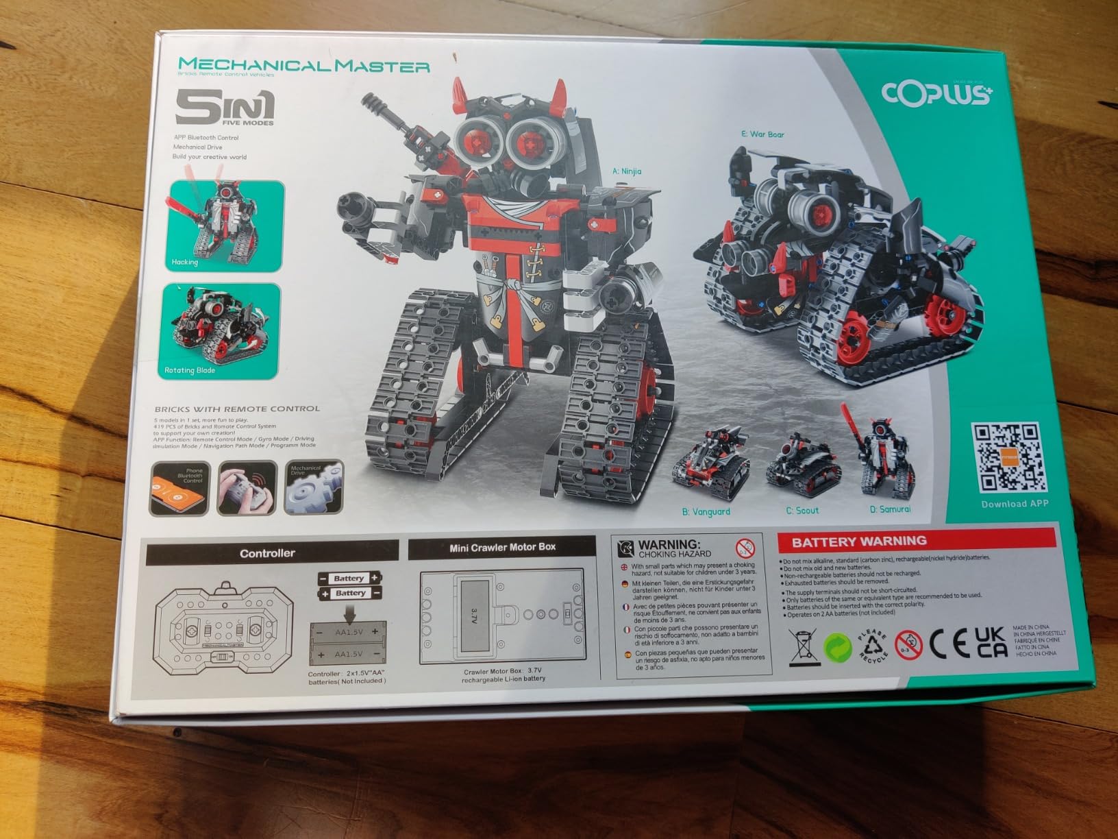 Opmind 5-in-1 STEM RC Robot Building Kit - 443PCS, Gift for Boys Ages 8-13 | STEM Toys for Ages 8-13, Building Toys for Boys, APP Remote Control Robot, DIY Educational Engineering Robotics Kit for Kids customer photo 1