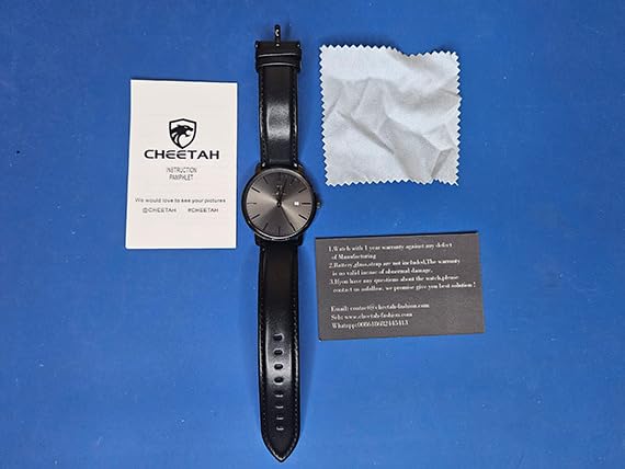 CHEETAH Minimalist Waterproof Quartz Watches for Men with Leather Strap, Auto Date customer photo 1