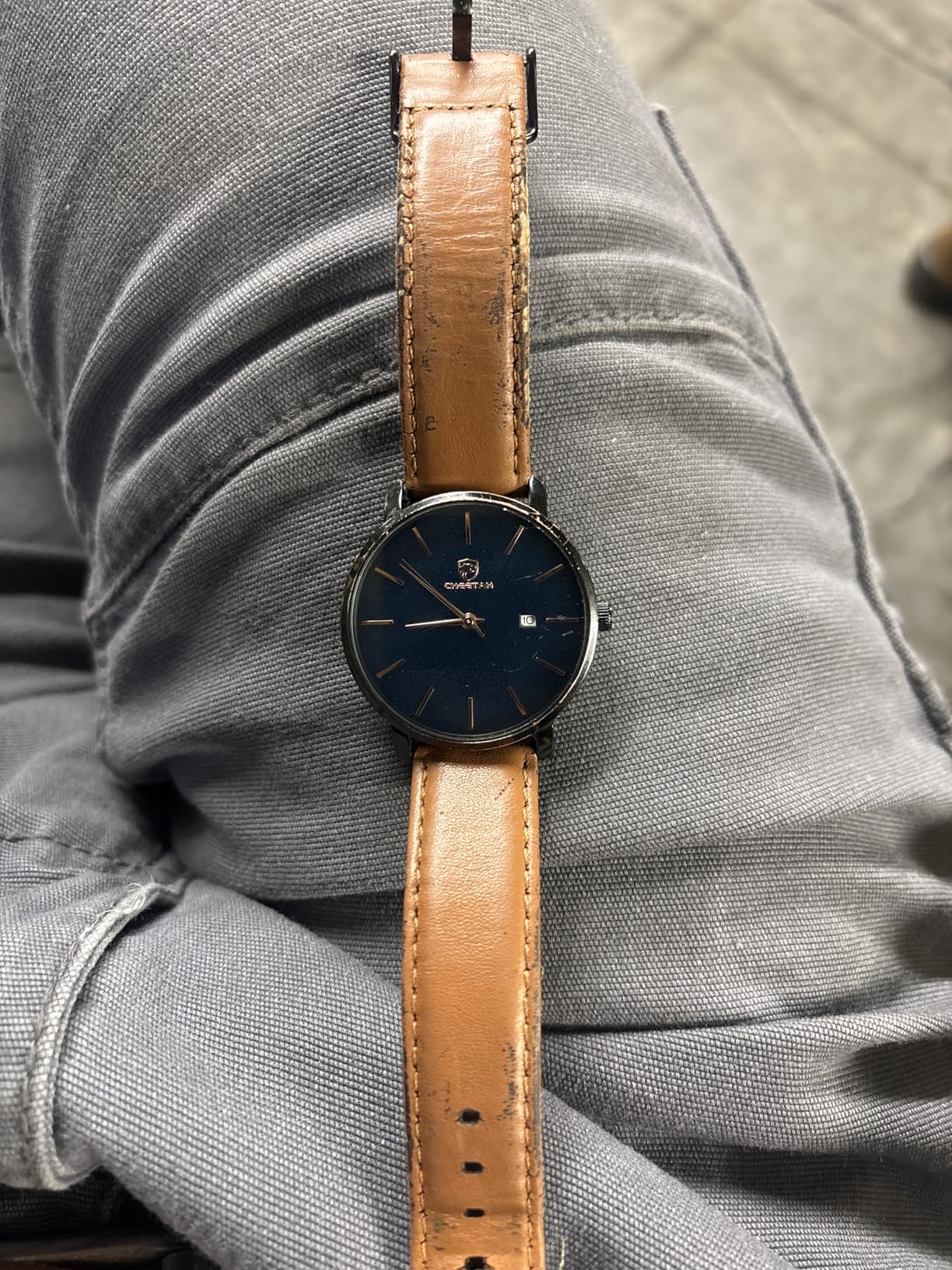 CHEETAH Minimalist Waterproof Quartz Watches for Men with Leather Strap, Auto Date customer photo 2