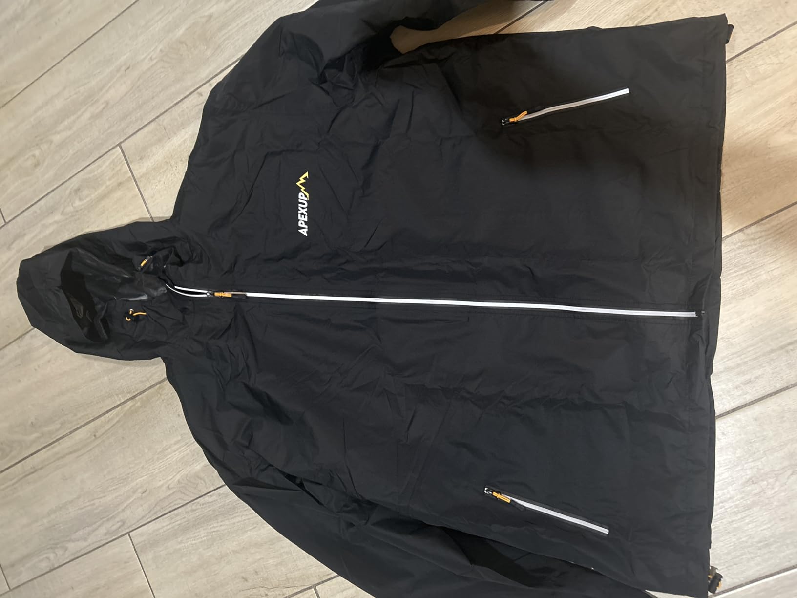 Packable Rain Jacket Men with Reflective Zipper, Lightweight Waterproof Raincoat, Mens Rain Jacket for Outdoor Sports customer photo 2