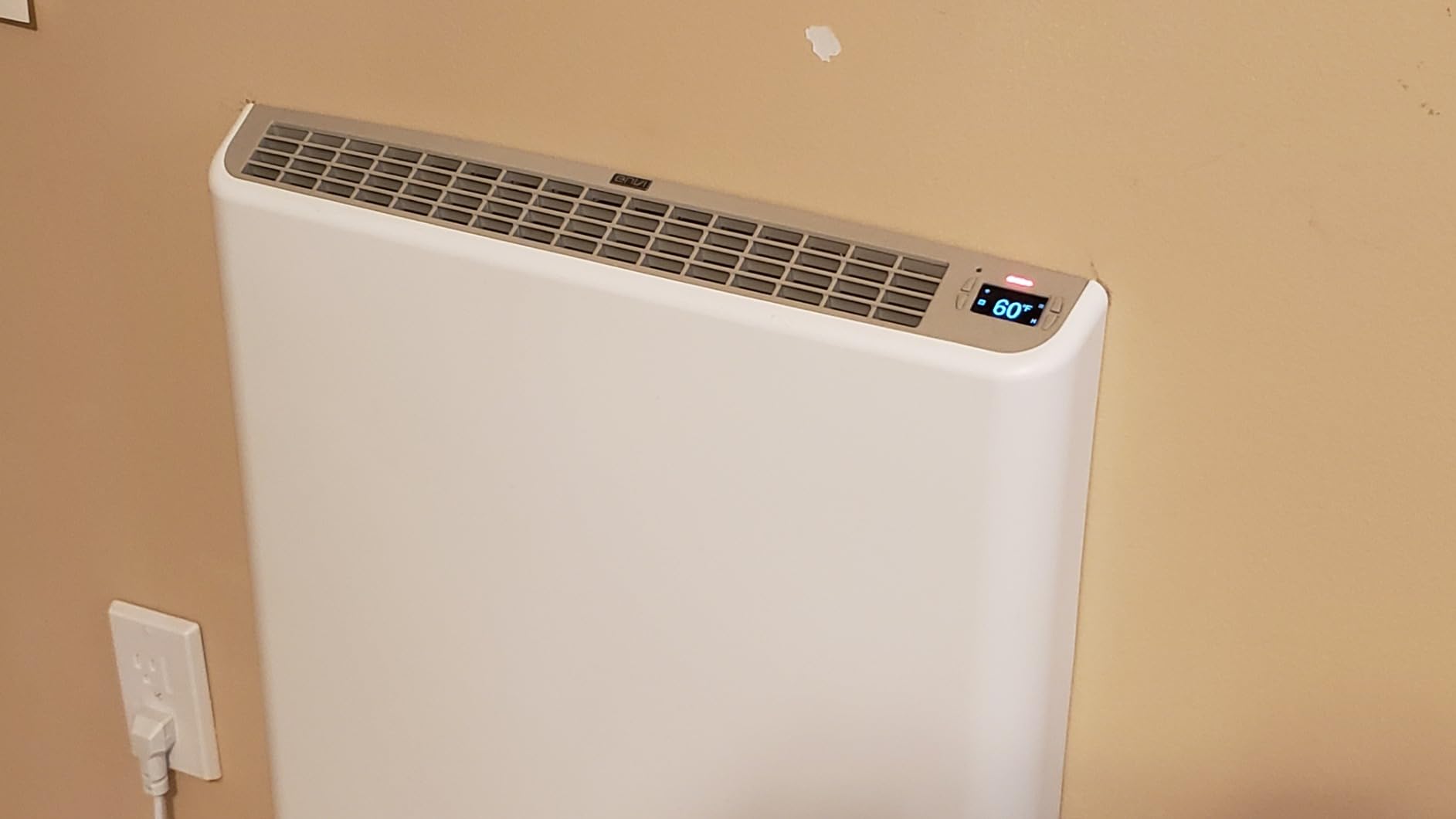 Smart EnviMAX 1000W Wi-fi Plug-in Electric Wall Heater - Energy Efficient Smart Heaters for Large Rooms - App Controlled Electric Heater with Thermal Shut Off Switch - Works with Alexa & Google Home customer photo 1