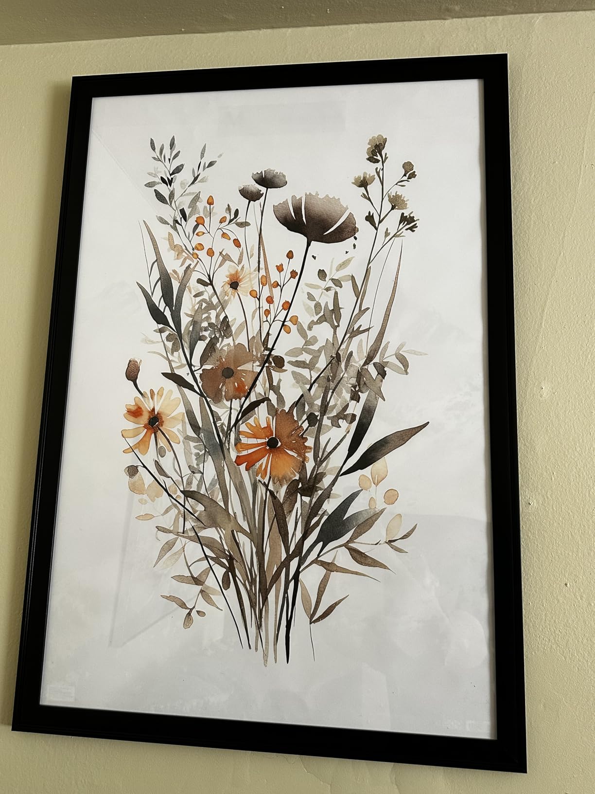 Vintage Botanical Wall Art Set of 6 Neutral Floral Canvas Wall Decor Wildflower Wall Art Watercolor Flower Prints Botanical Poster Minimalist Plant Pictures for Bedroom Living Room 8x10 Inch Unframed customer photo 1