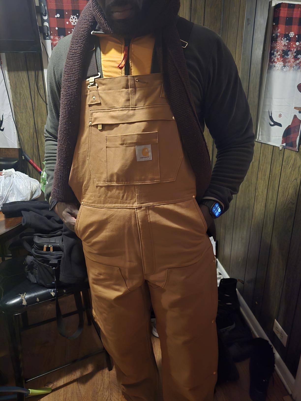 Carhartt Men's Firm Duck Insulated Bib Overall customer photo 2
