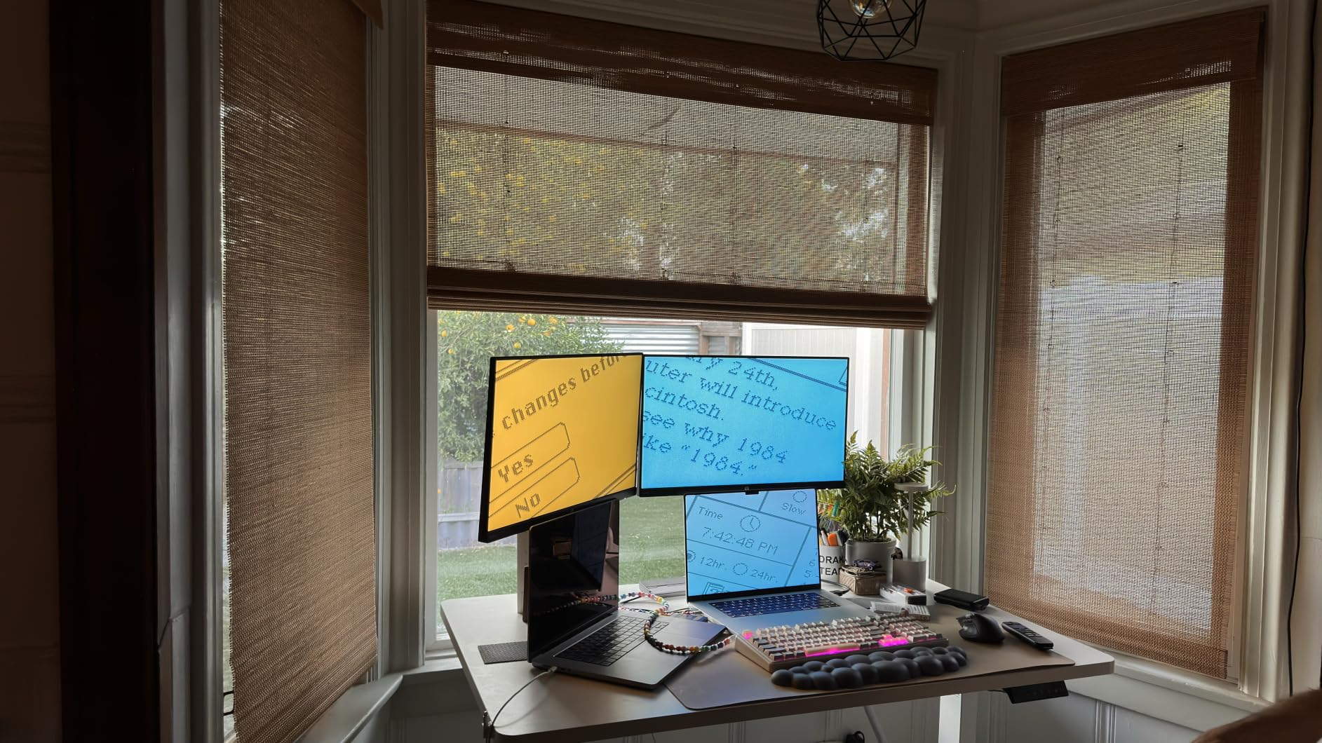 Cordless Woven Wood Roman Shades, Sizes 20 to 72 Wide and 24 to 72 High, Hatteras Camel customer photo 1