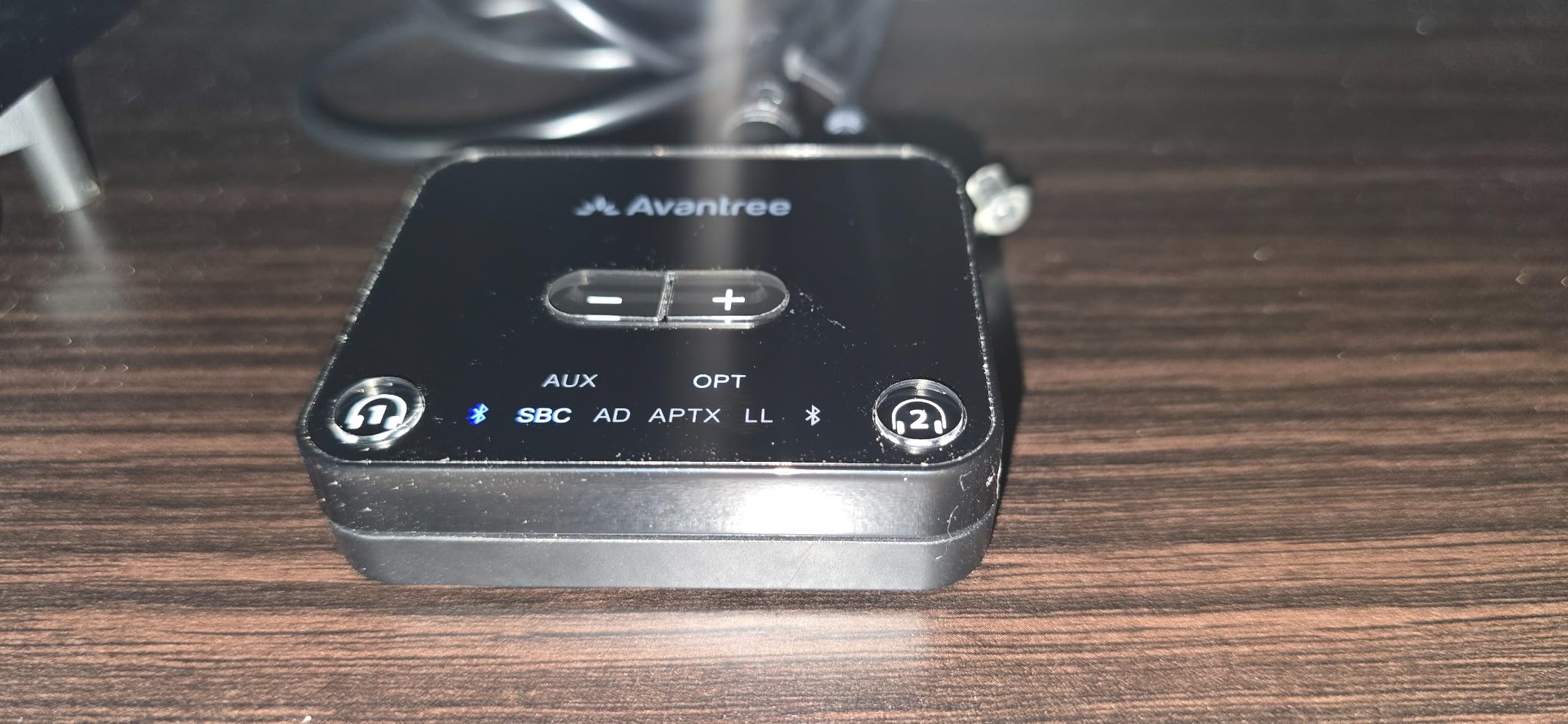 Avantree Audikast 3 - Bluetooth TV Transmitter for 2 Headphones | aptX Adaptive, Volume Control and 100ft Long Range; Works with Optical or AUX TVs, Not Compatible with HDMI-Only TVs. customer photo 1