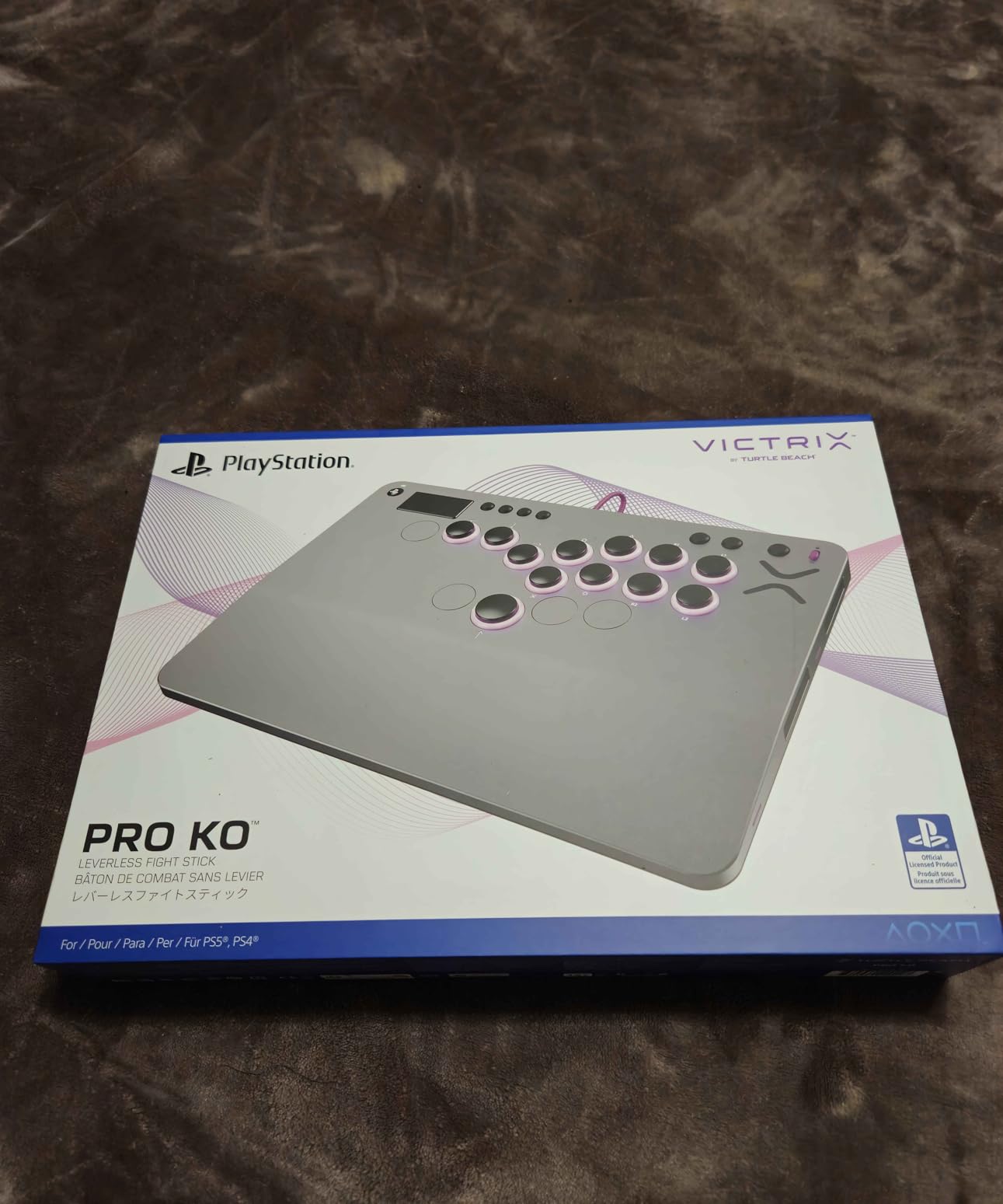 Turtle Beach Victrix Pro KO Leverless Esports All Button Fight Stick, PS5 | PlayStation, PS4, Windows PC, Tournament Arcade Controller, 16 Cherry Switches, Slim Design, RGB Lighting, USB-C Cable, Gray customer photo 1