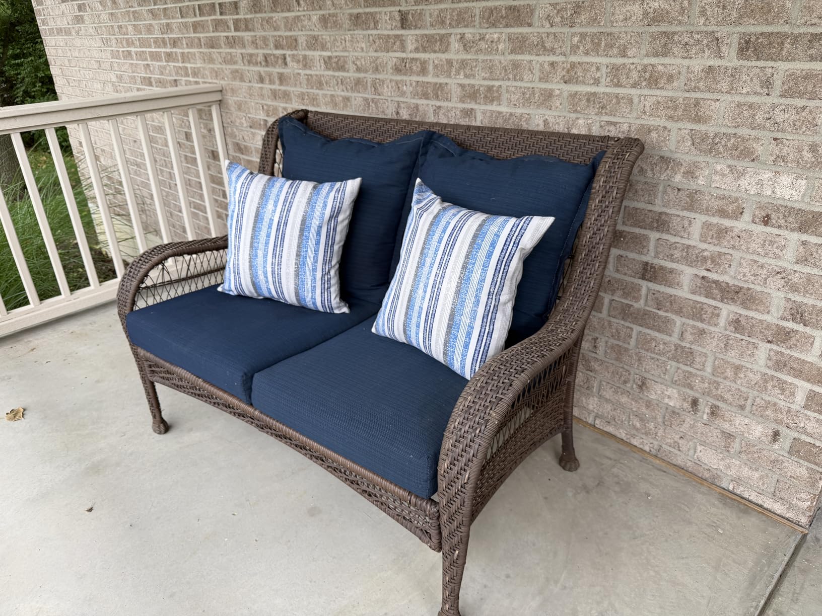 DYTXIII Pack of 2 Waterproof Outdoor Pillow with Inserts, 18x18 Square customer photo 1