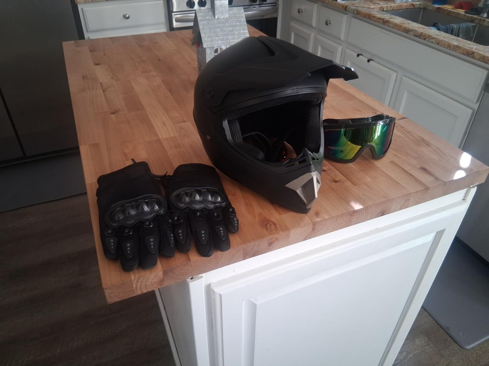 CARTMAN Matte Black Adult Full Helmet Medium, DOT Approved ATV Dirt Bike customer photo 1