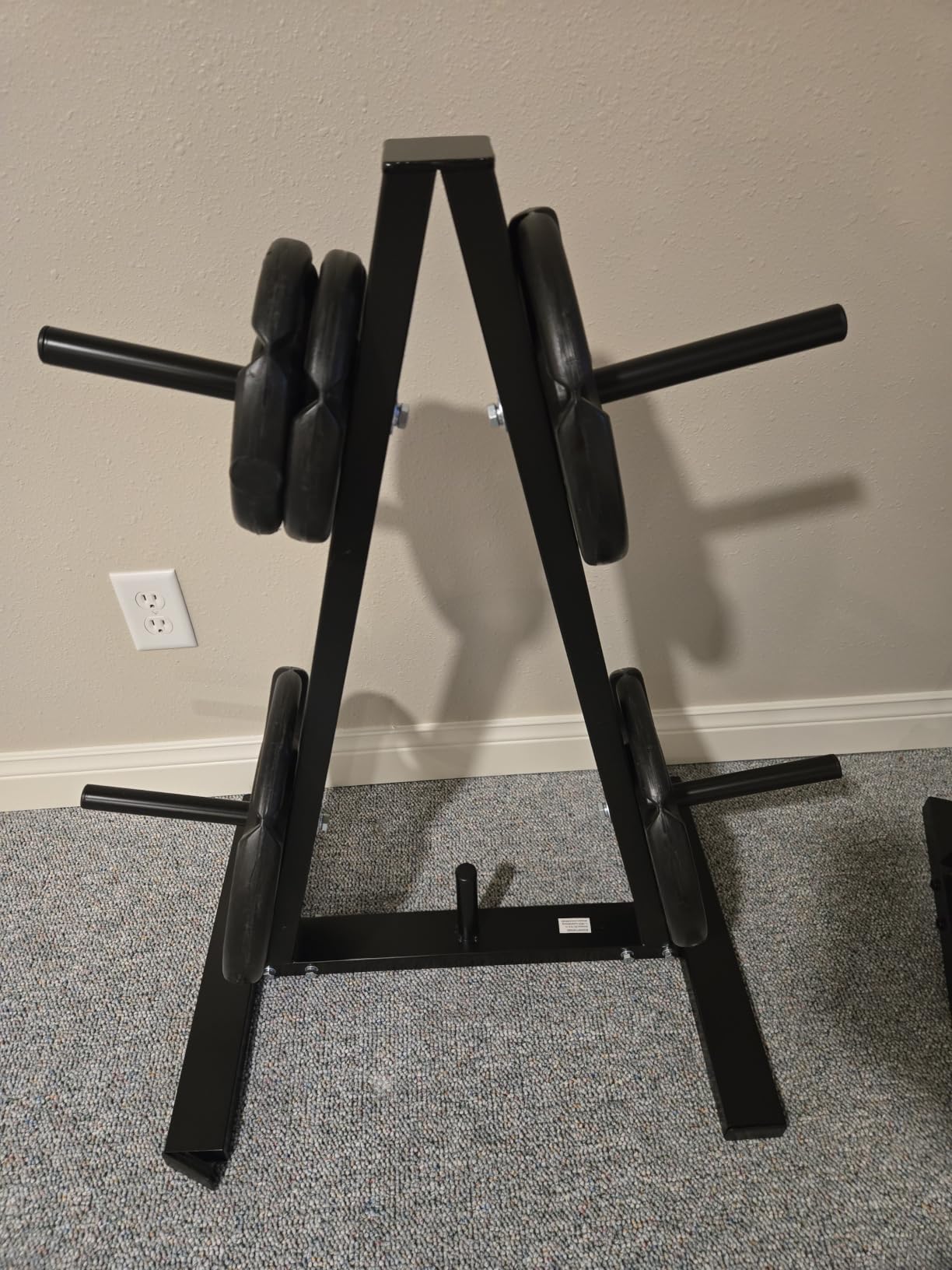 Amazon Basics Weight Plate Tree Rack, Durable Steel, Space-Saving Vertical Design for Home Gym customer photo 1