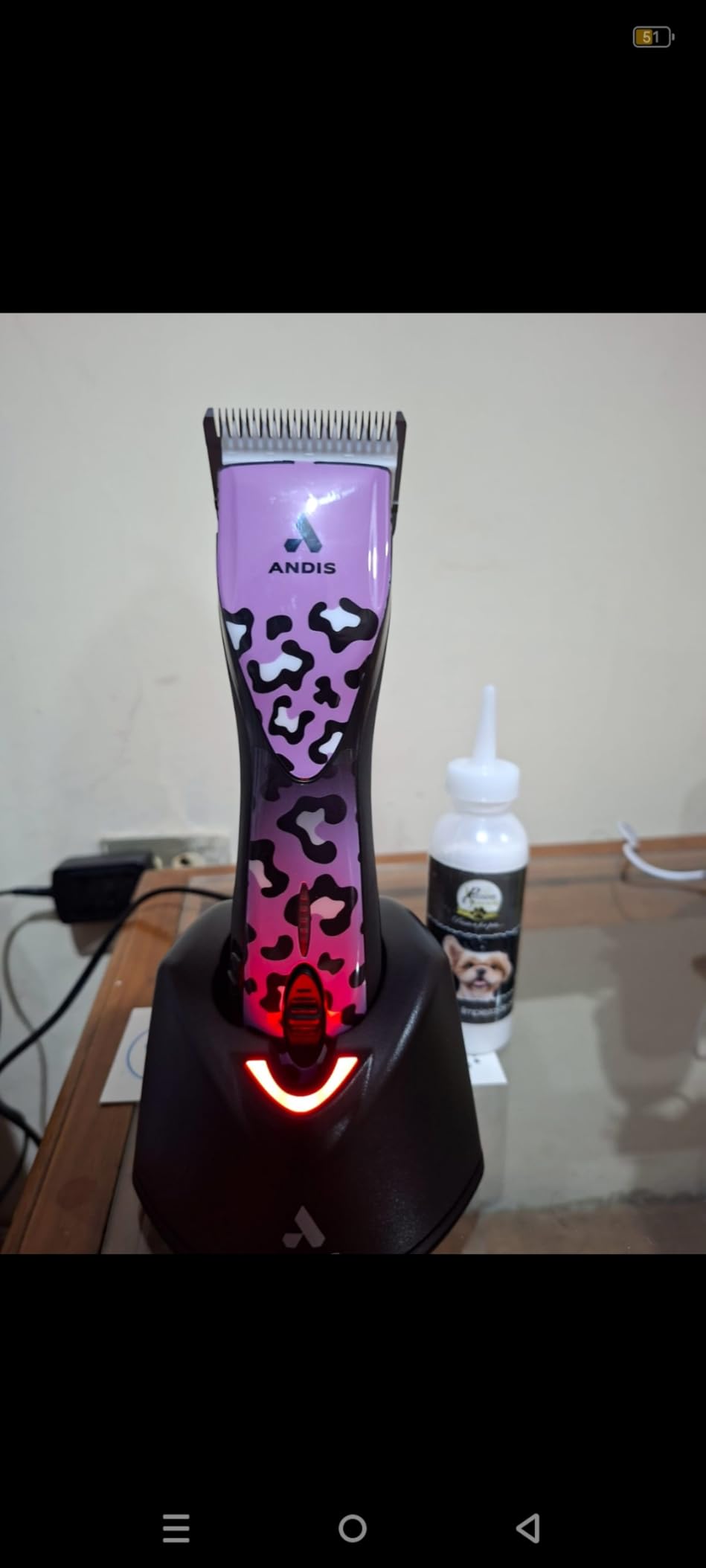 Andis 561458 Pulse ZR II Gabriel Feitosa Edition Clipper, 5-Speed, Wild | CeramicEDGE blade runs cool & sharp, replaceable lithium-ion battery, professional dog grooming clipper customer photo 2