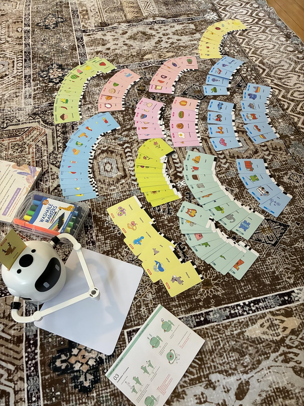 RIVGOT Drawing Robot for Kids with 150 Cards, Voice Interactive Educational Drawing Machine, Montessori Painting Learning Toys for 3 4 5 6 7 8 Year Old Boys Girls Birthday Party customer photo 2