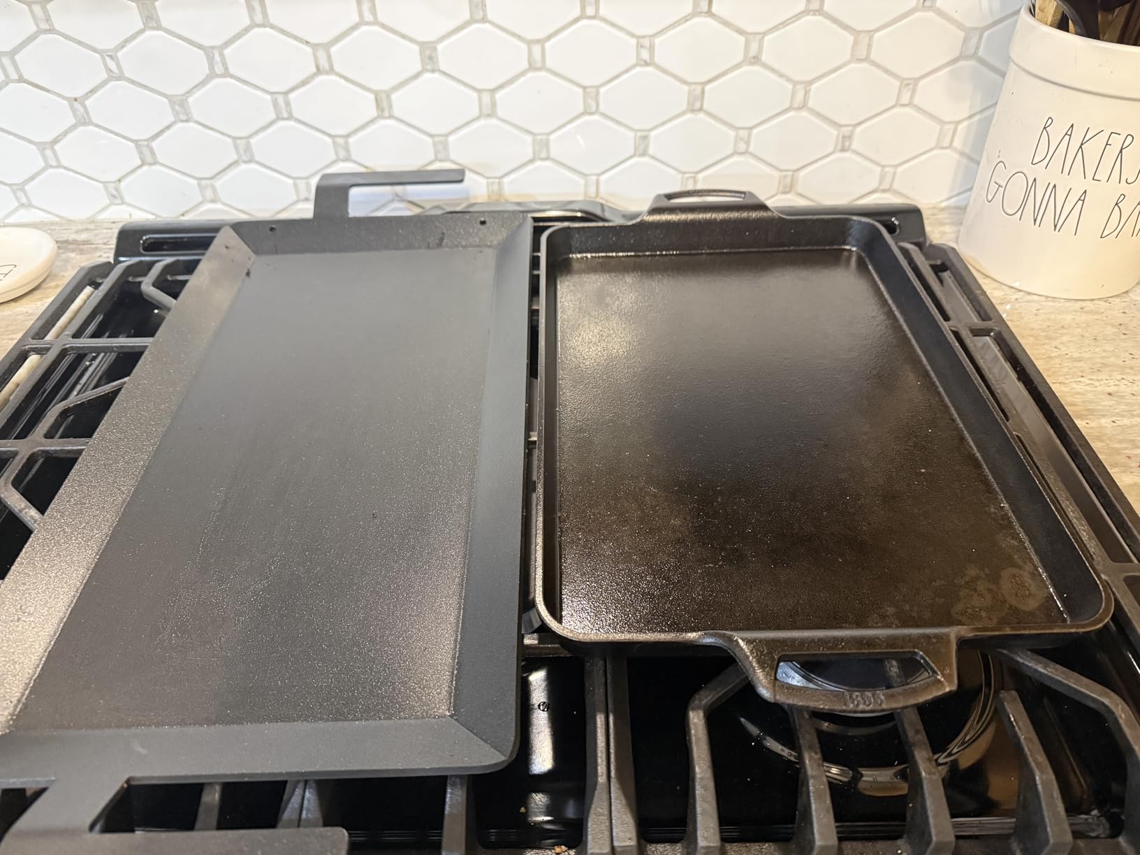 17'' x 10'' Universal Carbon Steel Cooking Griddle for Stove Top Gas Grill | fit Weber, Camp Chef, Charbroil, Nexgrill, Pit Bossand Non-Stick Stove Flat Top Pan for Induction Cooktop customer photo 2