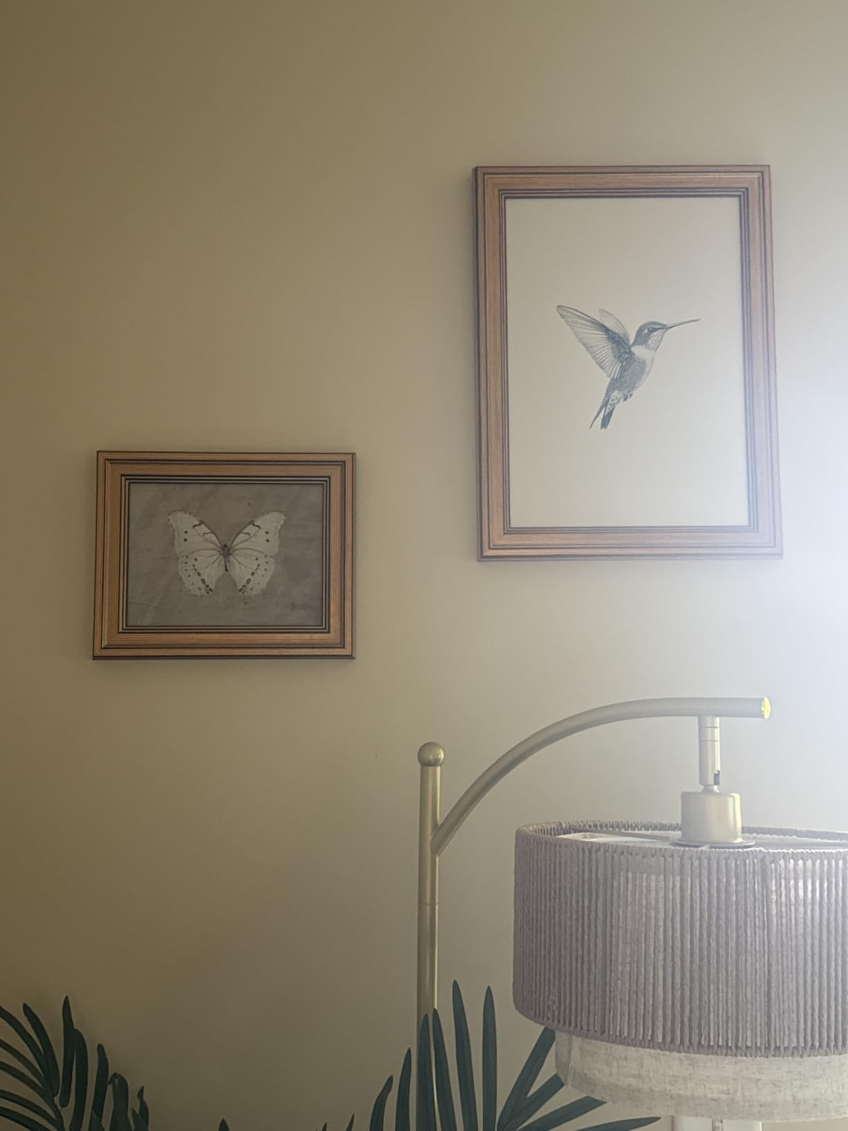 VIYYIEA Vintage Gold Framed Wall Art - Hummingbird Sketch, 8x10 IN customer photo 2