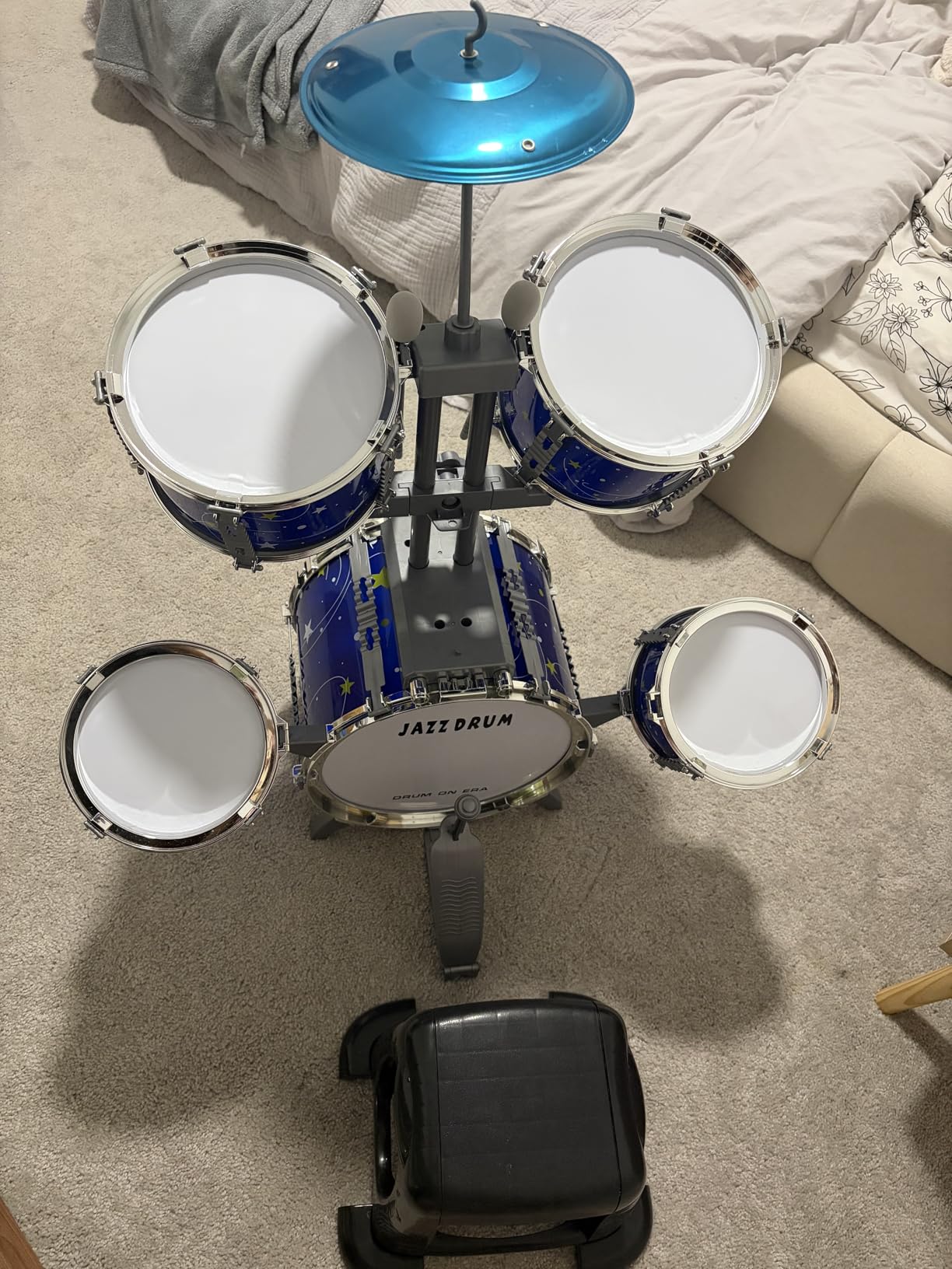Upgraded Kids Drum Set for Toddlers 1-3, Kids Jazz Drum Ages 3-5, Star Light up Musical Instrument Toys for Boys Girls 2-5 4-6 5-7 ( All Plastic) customer photo 2