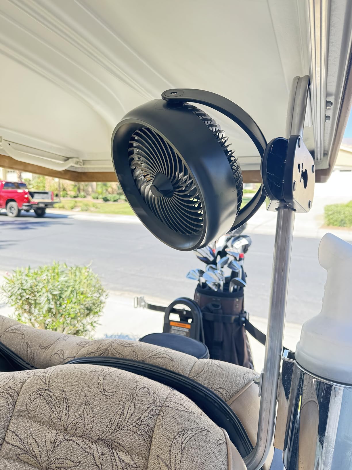 Koonie 8'' 10000mAh Battery Operated Misting Fan with Max. 48 Hrs Runtime | Portable Mist Desk Fan with Clip, 3 Speeds, 2 Spray Modes, 200ML Tank for Golf Cart Home Office Travel Camping Stroller customer photo 1