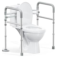 HOMLAND Toilet Safety Rails for Seniors, Adjustable Height & Width, 350 Lbs | Padded Armrests, Foldable Aluminum Toilet Safety Frame, Handicap Toilet Handles for Elderly and Disabled, Fit Any Toilets customer photo 1