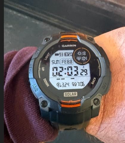 Garmin Instinct 3 Solar, Rugged GPS Smartwatch, 45mm, Black | Solar Charging, Rugged Design, Metal-Reinforced Bezel, 24/7 Health Monitoring, Built-In Flashlight customer photo 1
