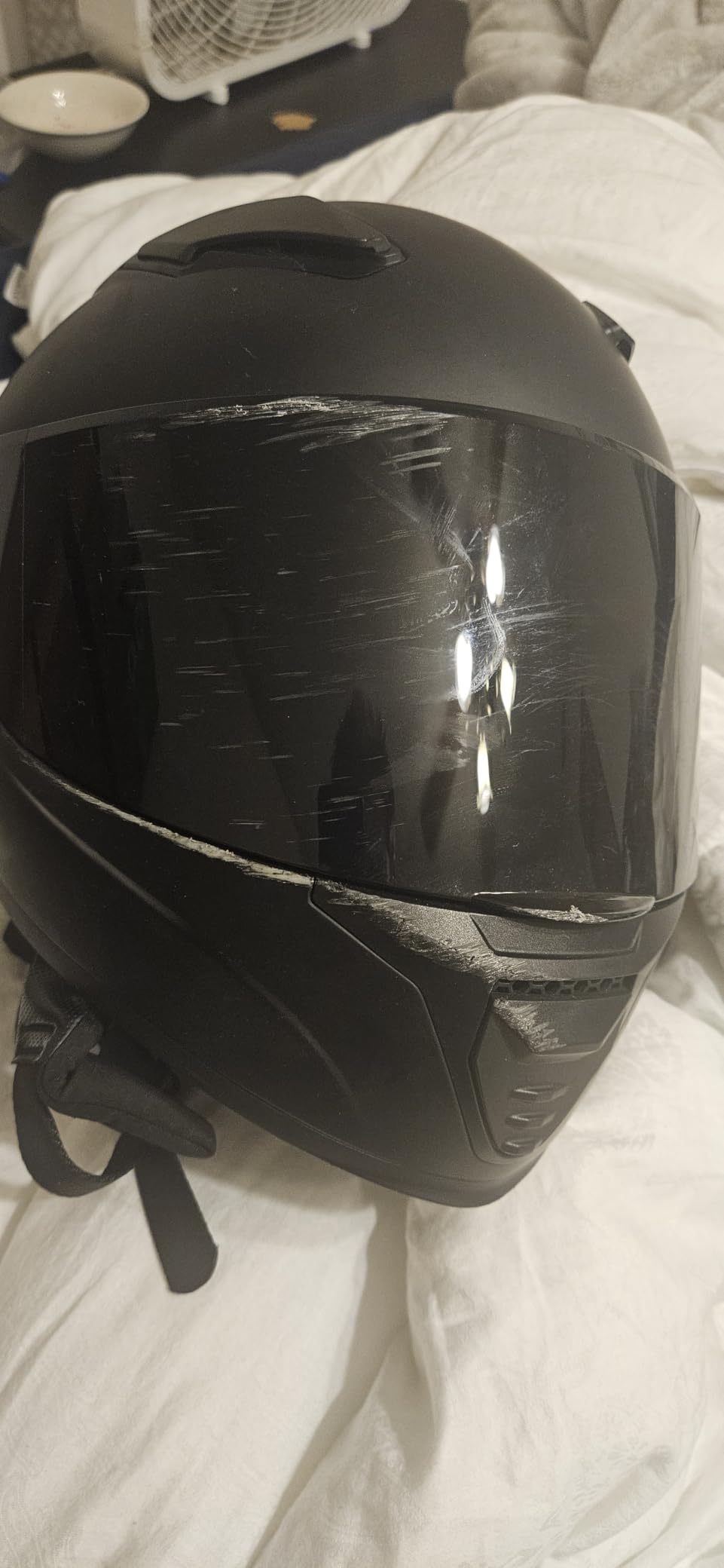 Full Face Motorcycle Helmet WS-607 DOT Approved for Adults | Designed for street riding with visor, ABS shell EPS, ventilation vents, removable washable liner and quick release buckle customer photo 1