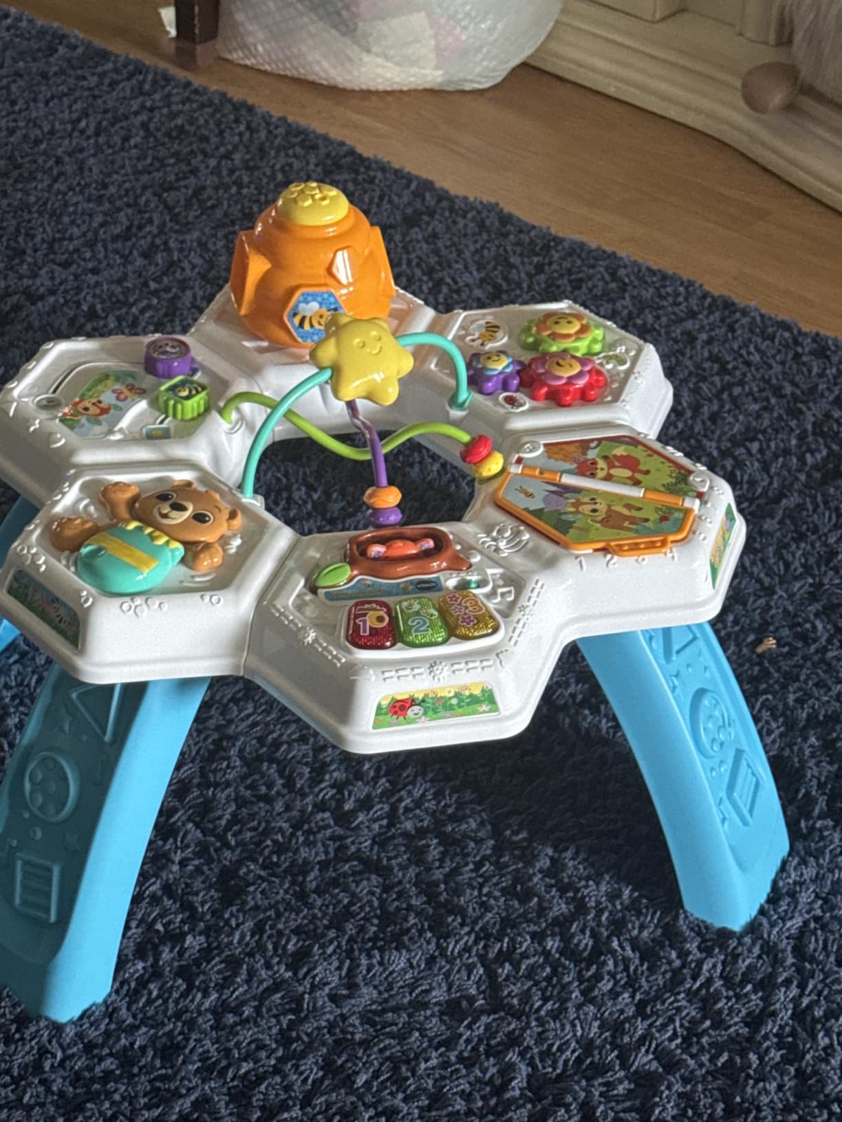 VTech Buzz and Learn Activity Table with Seven Interactive Play Zones, Blue customer photo 1