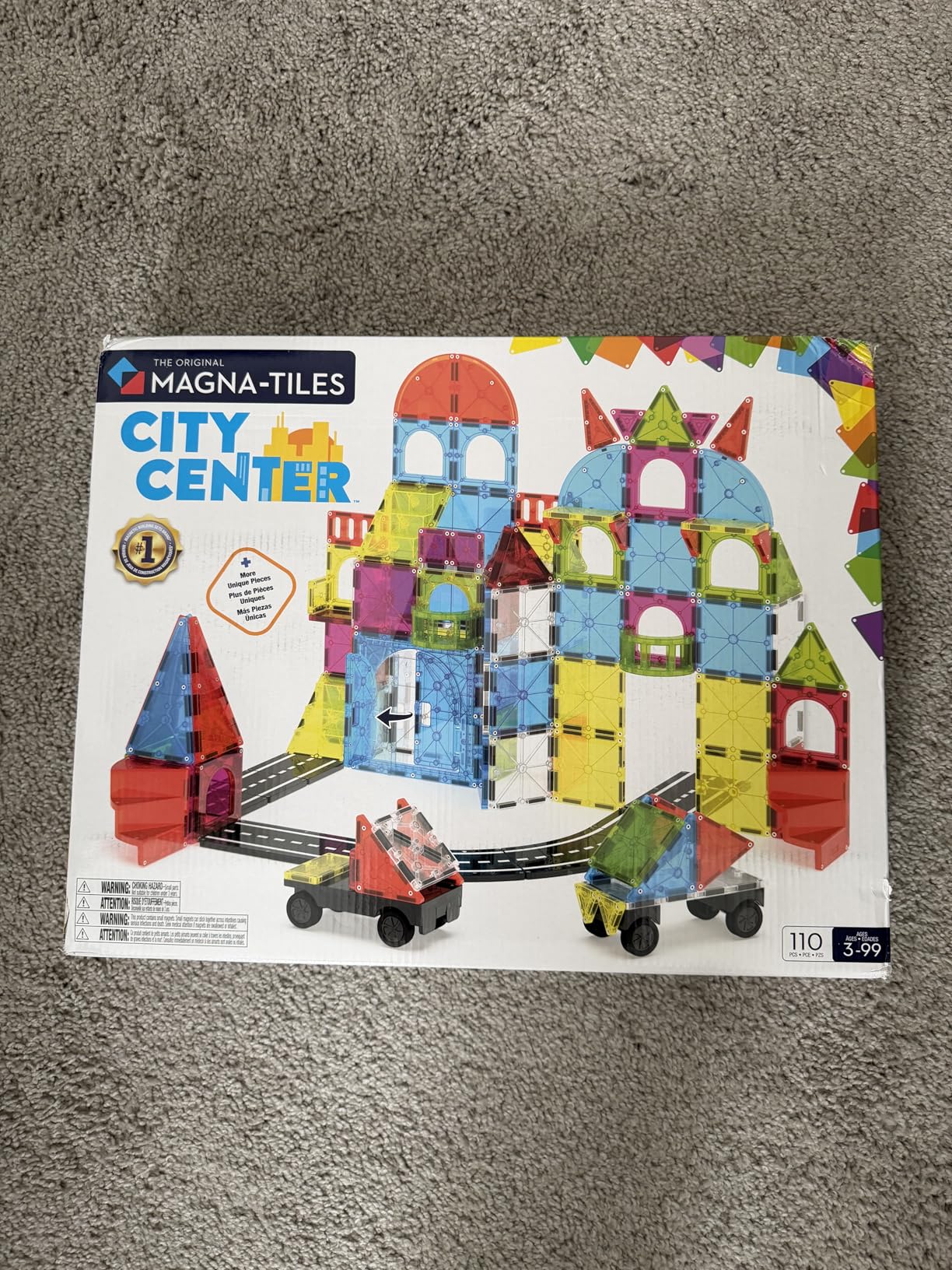 Magna-Tiles City Center 110-Piece Magnetic Construction Set, The Original Magnetic Building Brand customer photo 1