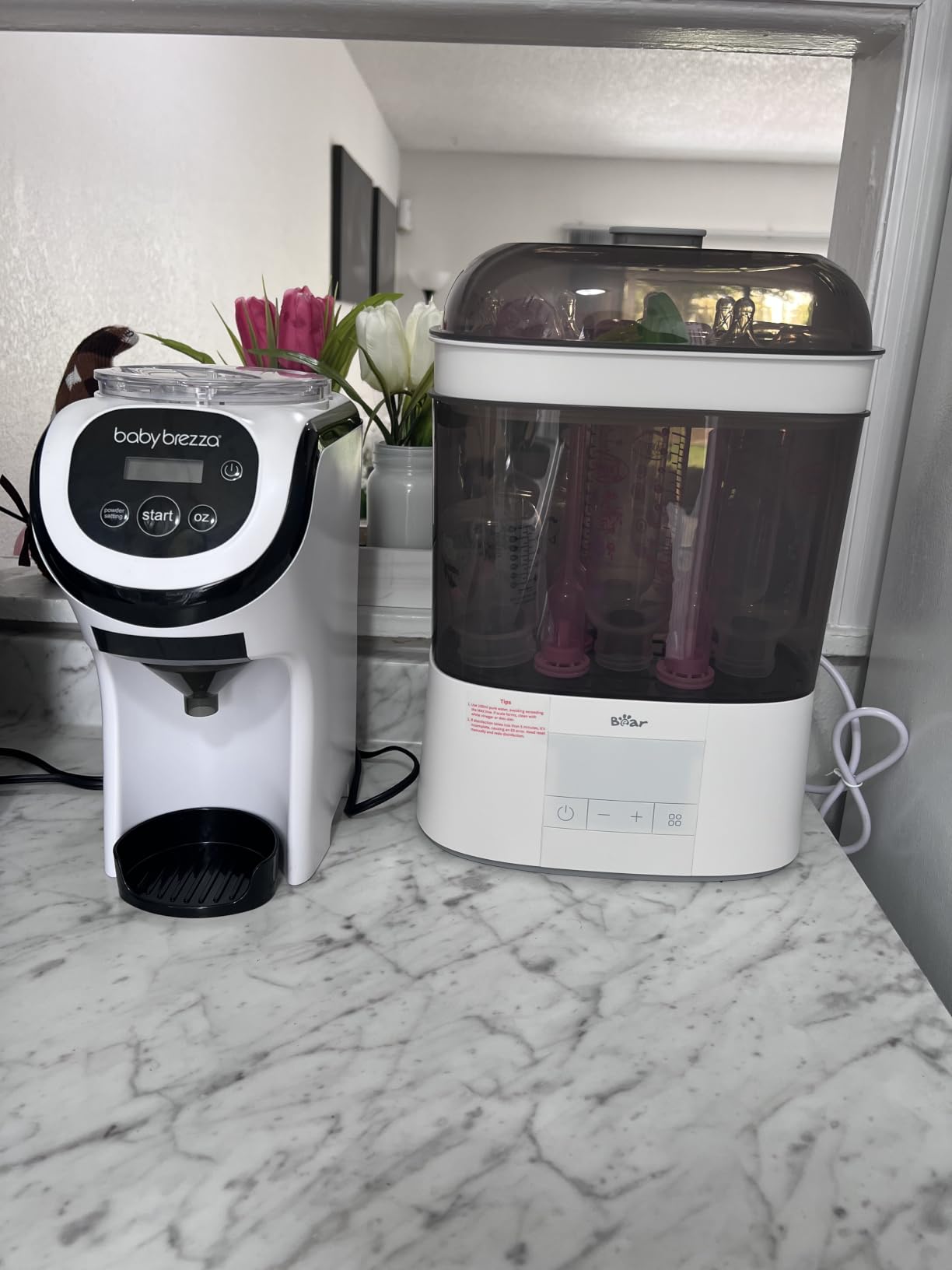 Bear Bottle Sterilizer and Dryer, 2 Layers Large Electric Steam Baby Bottle Sterilizer, Fast Bottle Sanitizer and Dryer for All Bottles & Accessories customer photo 2