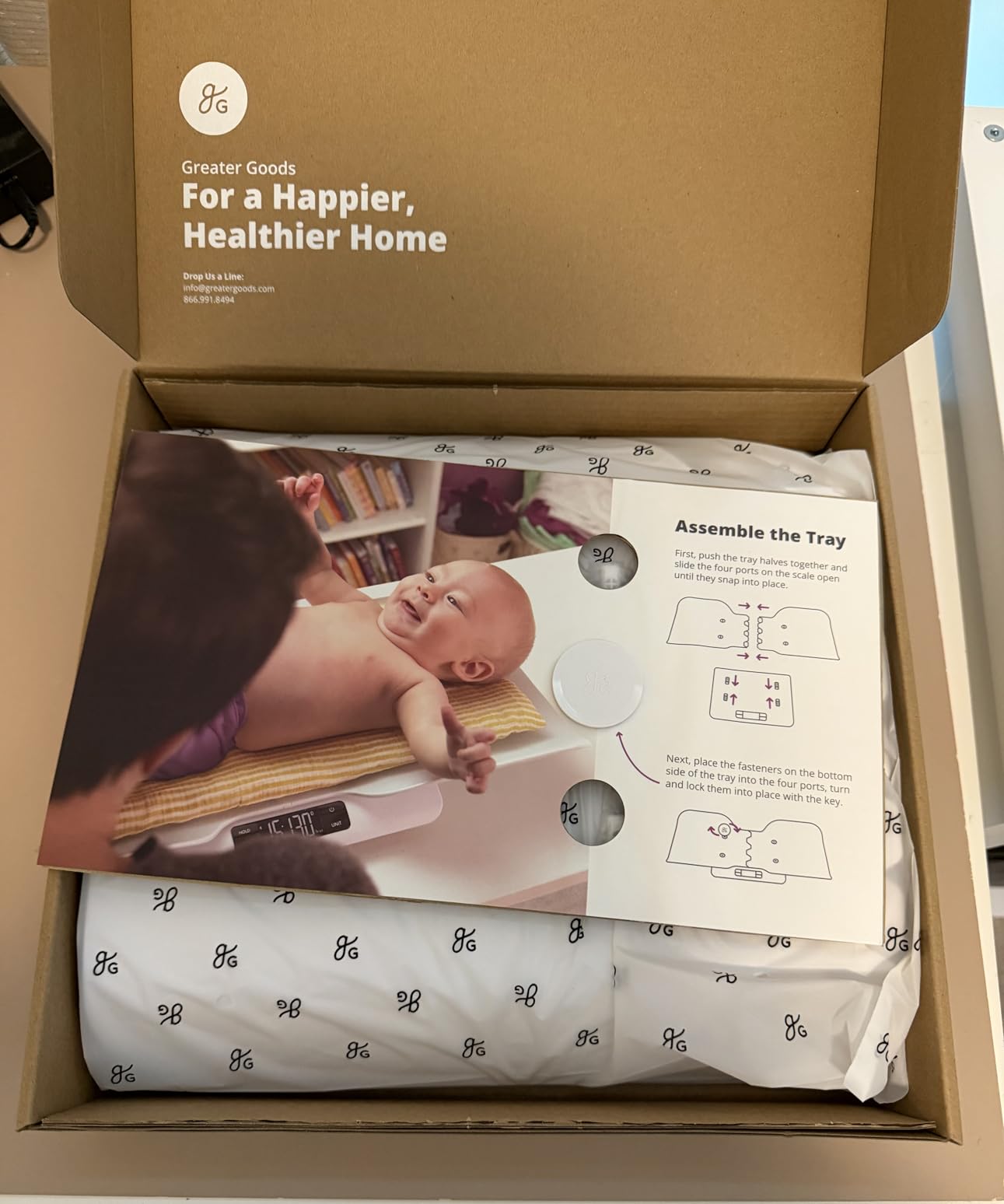 Greater Goods Medical-Grade Baby Scale, FDA Class I Device, 0.1oz Precision | Digital Newborn Scale with Removable Tray, 2-in-1 Design, Skin Contact Tested, Growth Tracking App, Quick Tare, 66lb Capacity customer photo 2