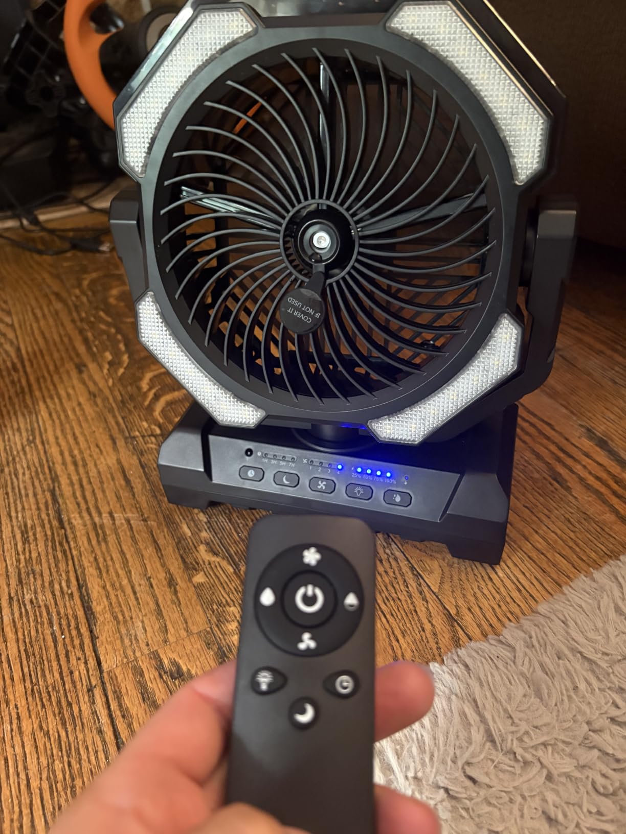 Camping Misting Fan, 24000mAh Portable Battery Powered Fan with Mist, Light | 9oz Water Tank, 2 Mode Last 5H Mister, Rechargeable, 120H Cooling, 4 Speeds, Sleep Mode, for Outdoor Gear, Travel Essentials customer photo 1