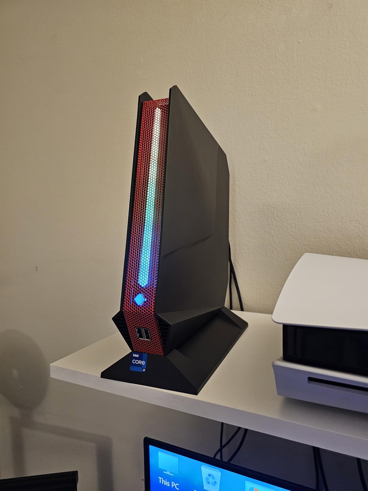 Mini Gaming PC, Intel Core i7-8750H (8C/16T up to 4.1GHz), GeForce GTX 1050 3G Gaming Computer, 16GB DDR4 512GB SSD, Support RGB Light, 2X HDMI + Type-C, WiFi6E, RJ-45, Windows 11 Pro Desktop PC customer photo 1
