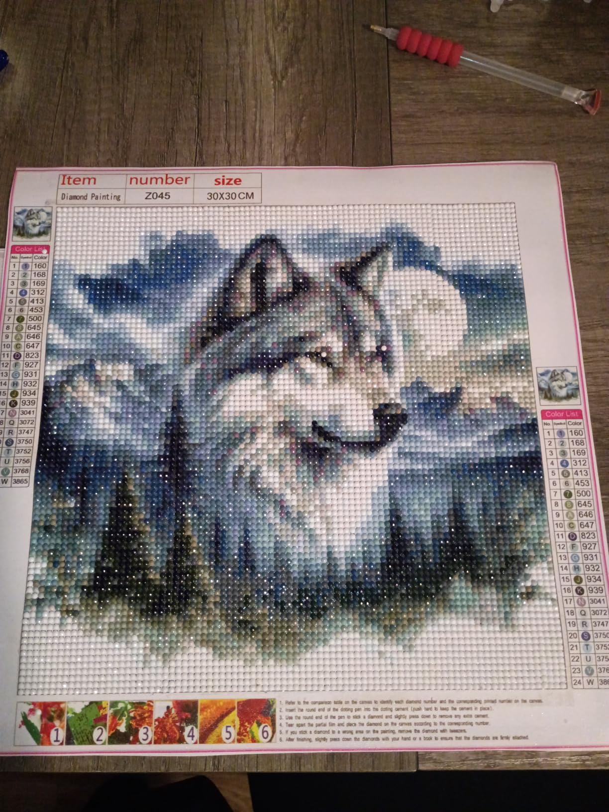 Diamond Painting Kits for Adults, Mountain Scene Diamond Art Kit | Mountains Water, Cabin, Forest, Landscape, Gem Art, Diamond Dotz Kits, Diamond Dots, Wall Art, Full Round Drill, 15.7x11.8in customer photo 1