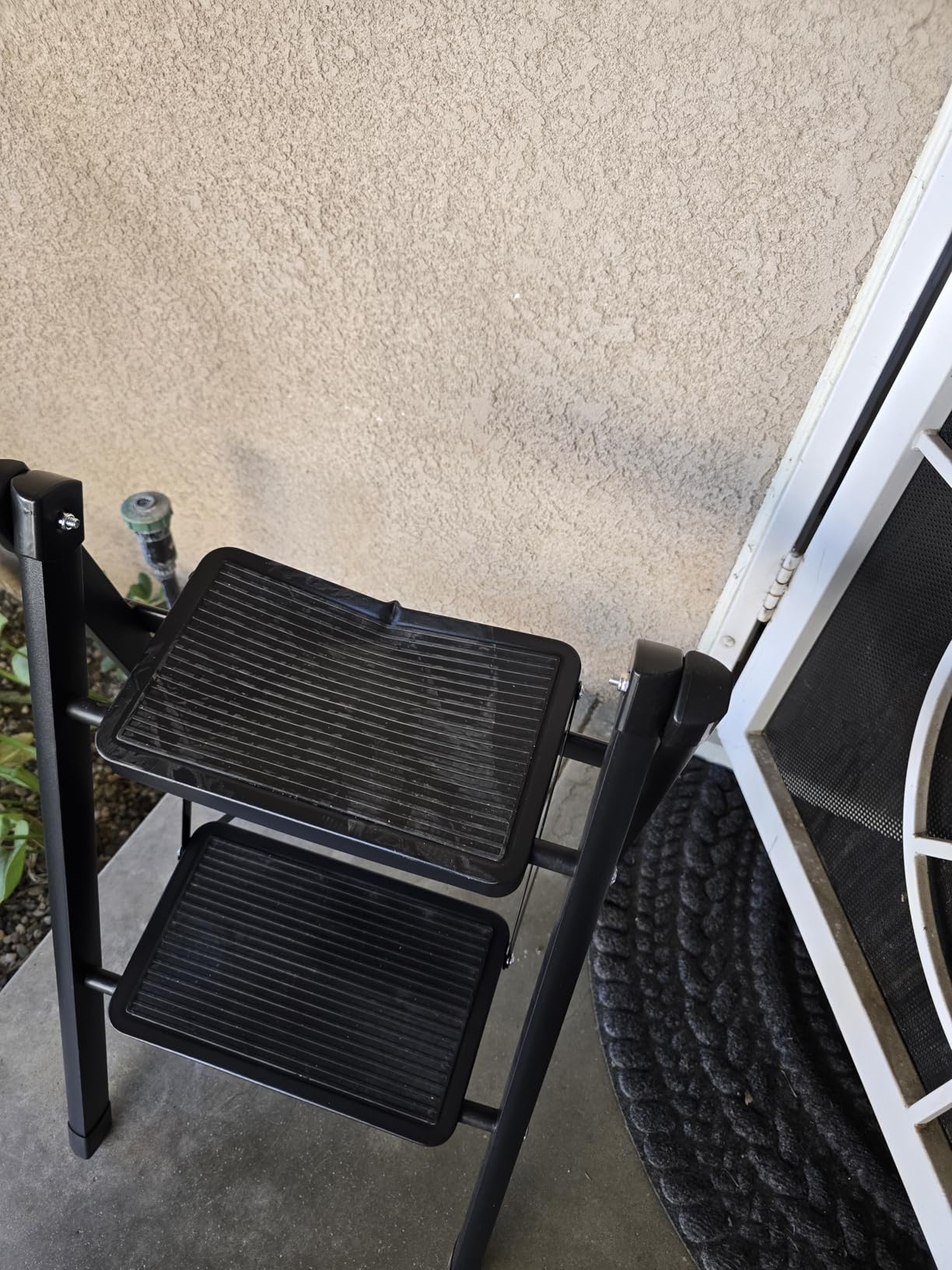 Foldable Spa Hot Tub Steps, Non-Slip 2 Step Stool Pool Ladder | High Load-Bearing Universal Spa Steps Hot Tub Stairs for Outdoor Indoor Deck Patio Steps Accessories (Black) customer photo 2