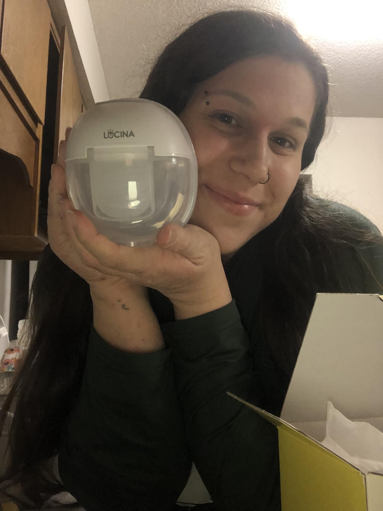 Breast Pump Hands Free, Wearable Breastfeeding Pump with 4 Modes & 9 Levels, Portable Electric Breast Pump, Strong Suction, Discreet & Smart Display, 19/21/24mm Insert/Flange, 2 Pack customer photo 1