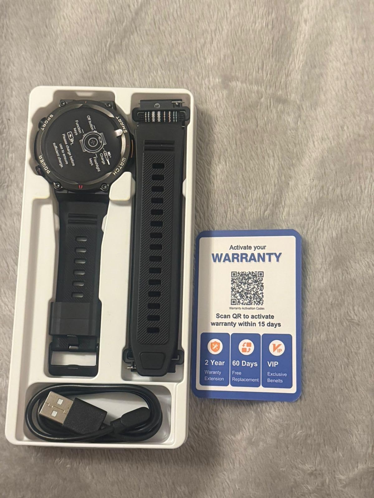Military Smart Watch for Men (Answer/Make Calls), Outdoor Smartwatch with 100 Days Battery/Flashlight/Compass/Heart Rate/SpO2/Sleep Monitor/2 Straps, Rugged Fitness Watch for iPhone/Android Phones customer photo 2
