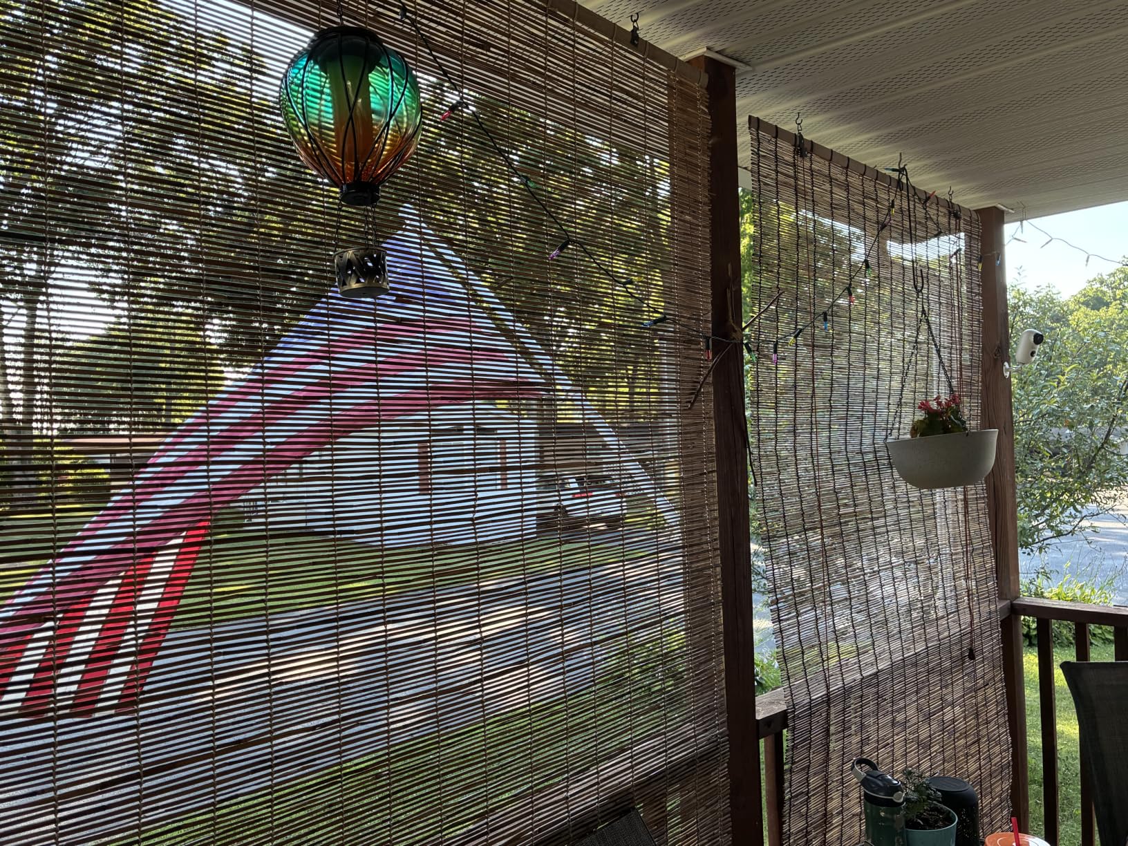 Brown Bamboo Reed Roller Shades 48