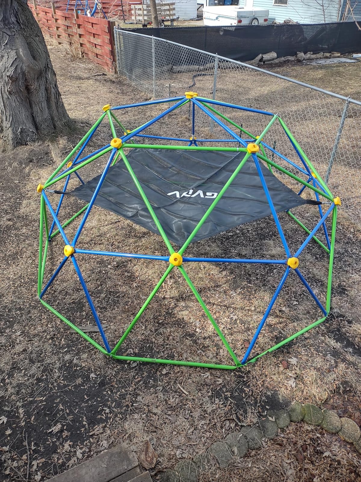 GVDV 10 FT Climbing Dome with Hammock, Certified Jungle Gym for Kids 3-12 | Outdoor Climbing Toys Supporting 1000 Lb, Rust-resistant Dome Climber, ASTM Approved, Hot-dip Galvanized Steel, Backyard Play customer photo 1