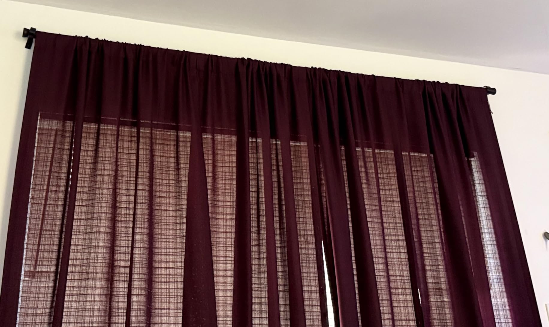 Black Curtain Rods for Windows 48-90Inch(4-7.5ft) Heavy Duty Wrap Around Blackout Curtain Rods,Adjustable Room Darkening Drapery Rod for Bedroom, Living Room, Sliding Door & Outdoor Patio customer photo 1