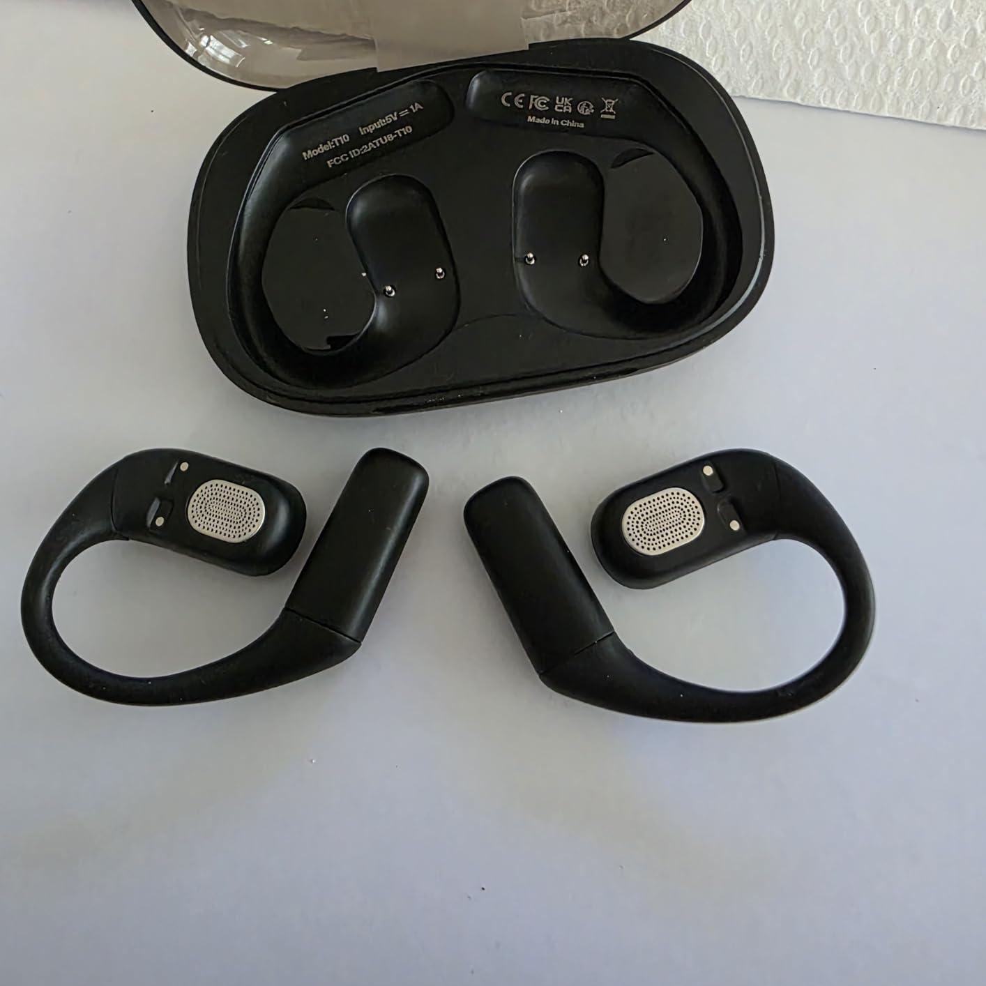 OHAYO Open Ear Headphones,Over Ear Earbuds with Ergonomic Earhook,Bluetooth Headphones 5.4 with Smart Digital Display,40H Playtime,IPX6 Waterproof,Touch Control Operate Fit Cycling,Running,Workout customer photo 1