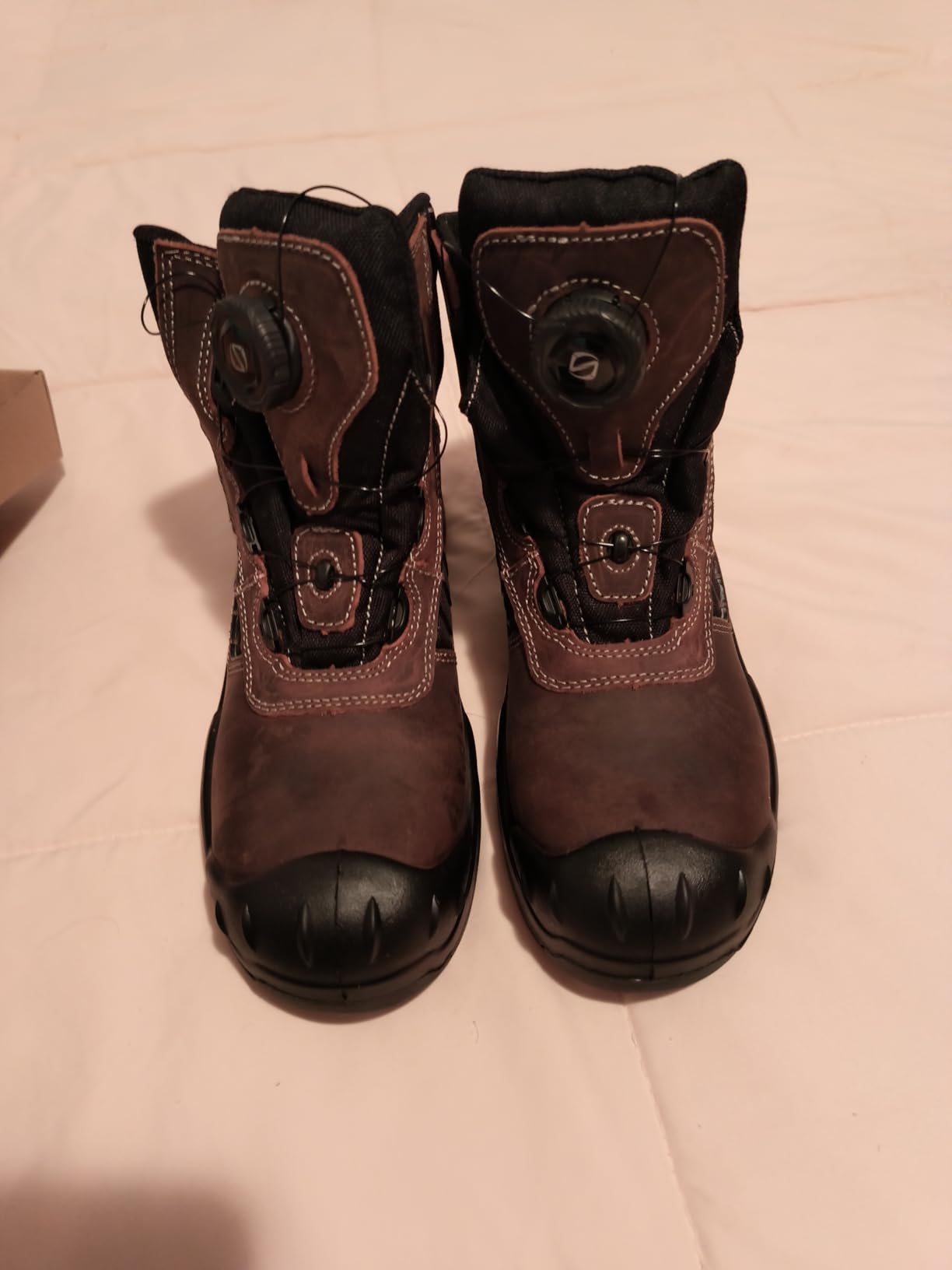 Composite Toe Work Boots for Men and Women - Exceeds Steel Toe Protection, Quick Fit System, Kevlar Puncture-Resistant Midsole, S3 HRO Certified, Heat-Resistant, Waterproof, Rubber Slip-Resistant Outsole, Safety Shoes for Industrial & Welding Use customer photo 2