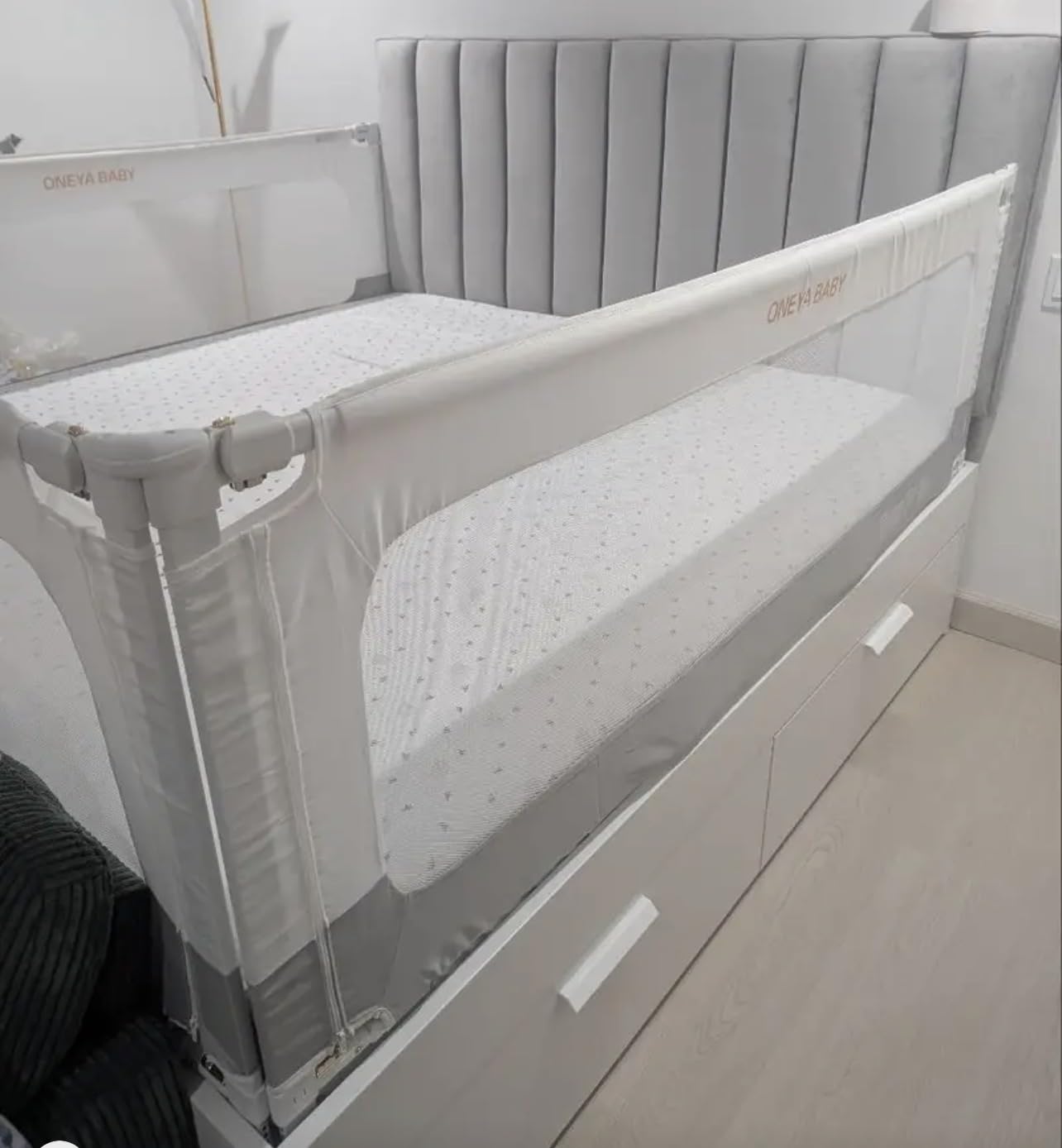 3 Piece Bed Rails for King Size Bed, No-Drill Needed Baby Bed Rail Guard customer photo 1