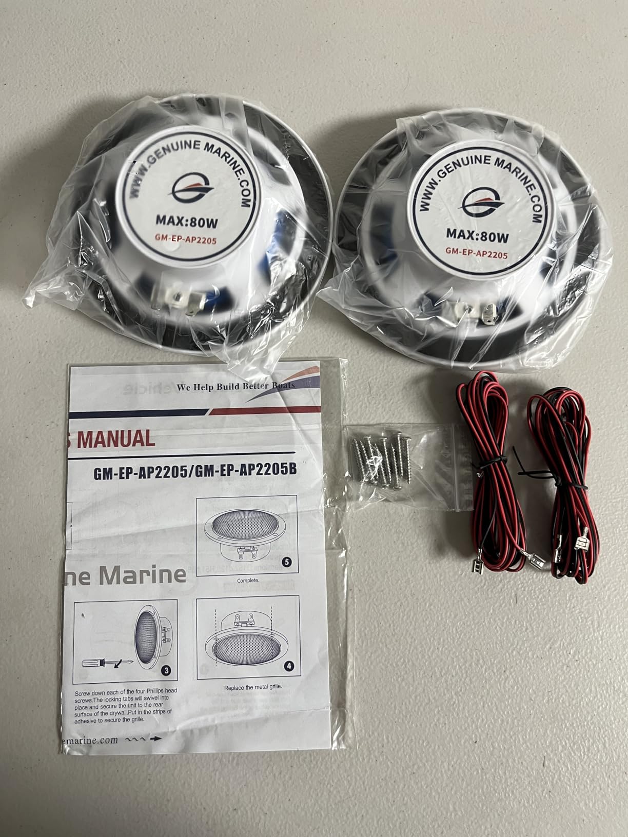 LENKRAD 6.5 Inch RV Marine Speakers White - Waterproof Outdoor Boat Speakers | 120 Watt Power Indoor Stereo Sound Player with Low Profile Slim Style, 6 1/2