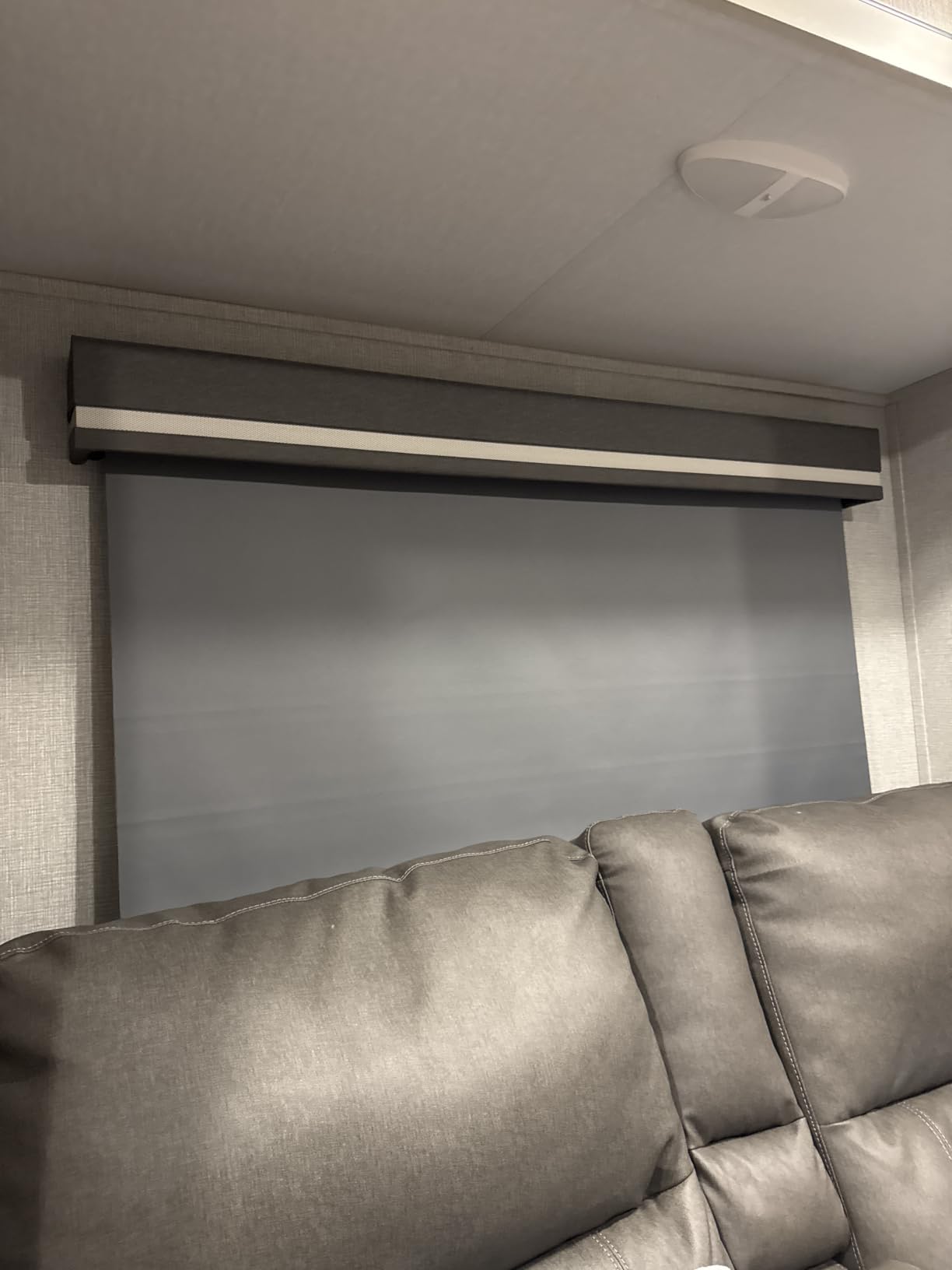 Cordless Roller Shades 100% Blackout Blinds for Windows and Doors, Pull Down Room Darkening Window Shades, Easy to Install for Home and Office, White, Fixed 75 Inches High, 59 Inches Width customer photo 2
